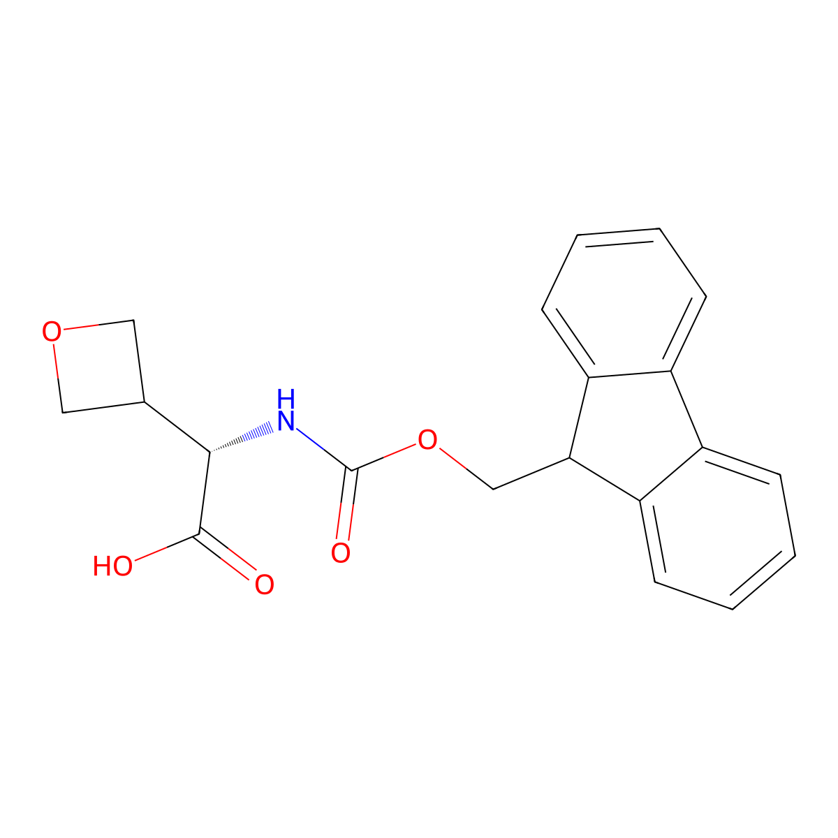 (S)-2-((((9H-Fluoren-9-yl)methoxy)carbonyl)amino)-2-(oxetan-3-yl)acetic acid molecular structure, CAS 2380894-05-1