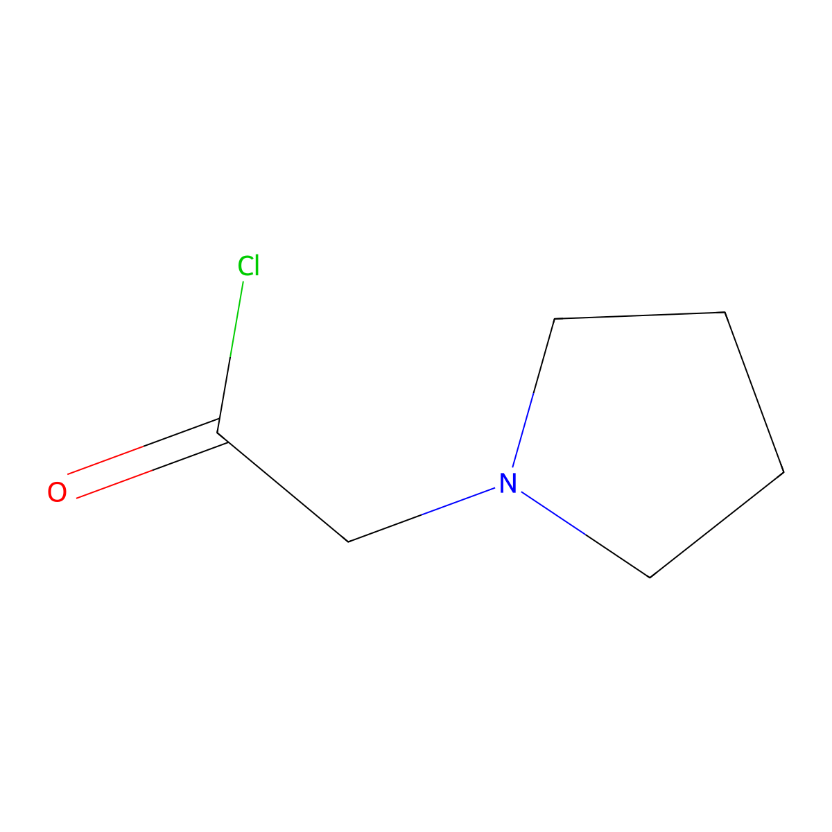 1-Pyrrolidineacetyl chloride molecular structure, CAS 238090-51-2