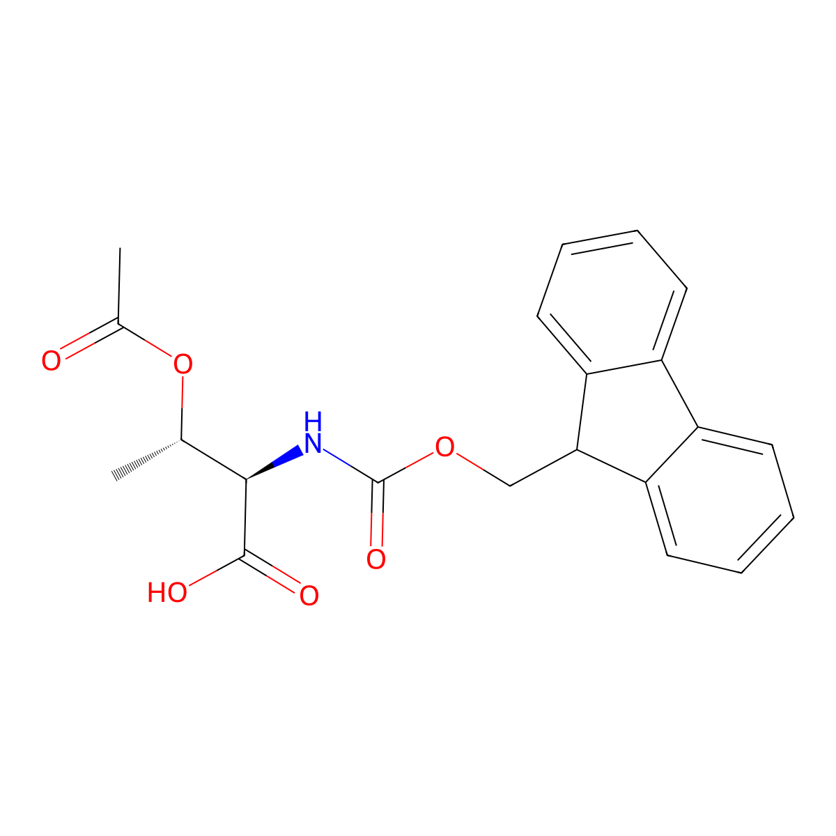 Fmoc-D-Thr(Ac)-OH molecular structure, CAS 2380923-25-9