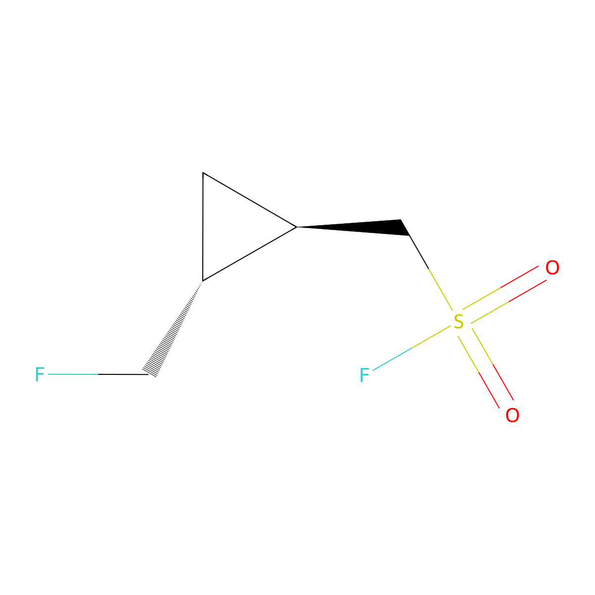 rac-[(1R,2R)-2-(fluoromethyl)cyclopropyl]methanesulfonyl fluoride molecular structure, CAS 2380927-43-3