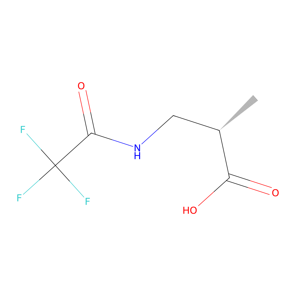 (2S)-2-methyl-3-(trifluoroacetamido)propanoic acid molecular structure, CAS 2380960-78-9