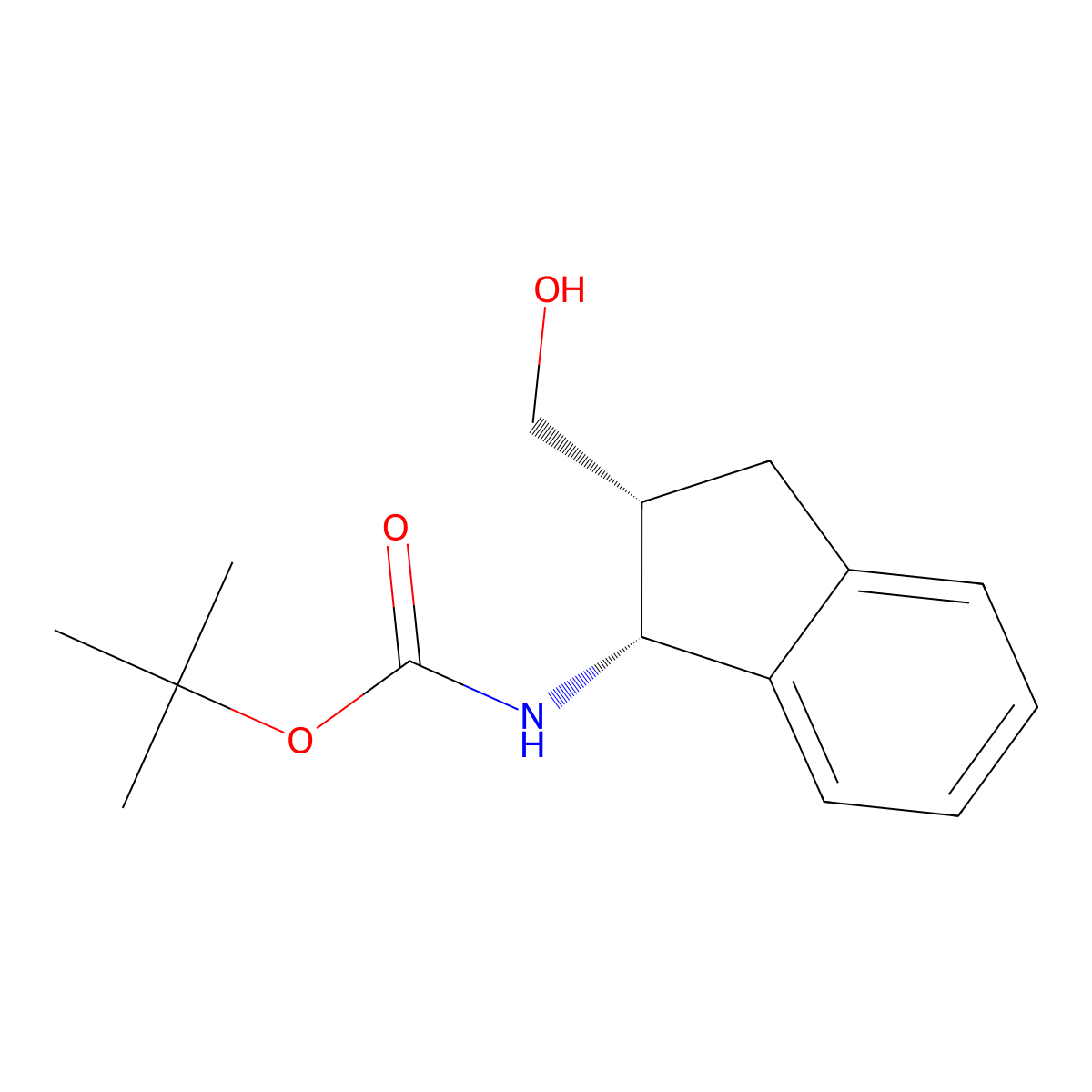 rac-tert-butyl N-[(1R,2R)-2-(hydroxymethyl)-2,3-dihydro-1H-inden-1-yl]carbamate molecular structure, CAS 2380968-25-0