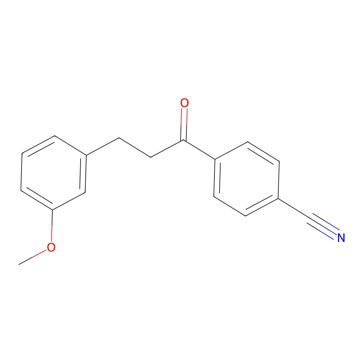 4'-Cyano-3-(3-methoxyphenyl)propiophenone molecular structure, CAS 238097-11-5