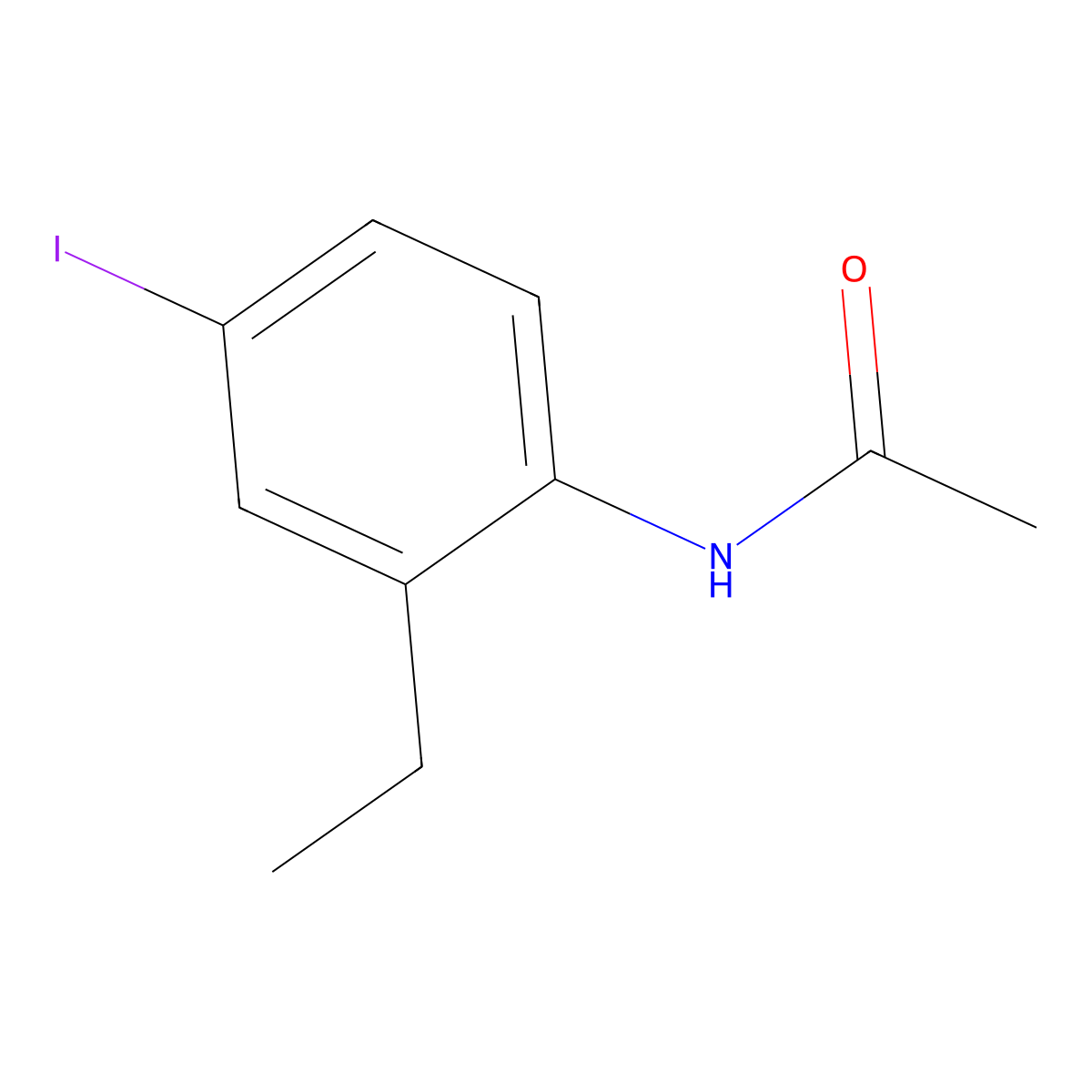 N-(2-ethyl-4-iodophenyl)acetamide molecular structure, CAS 238098-39-0