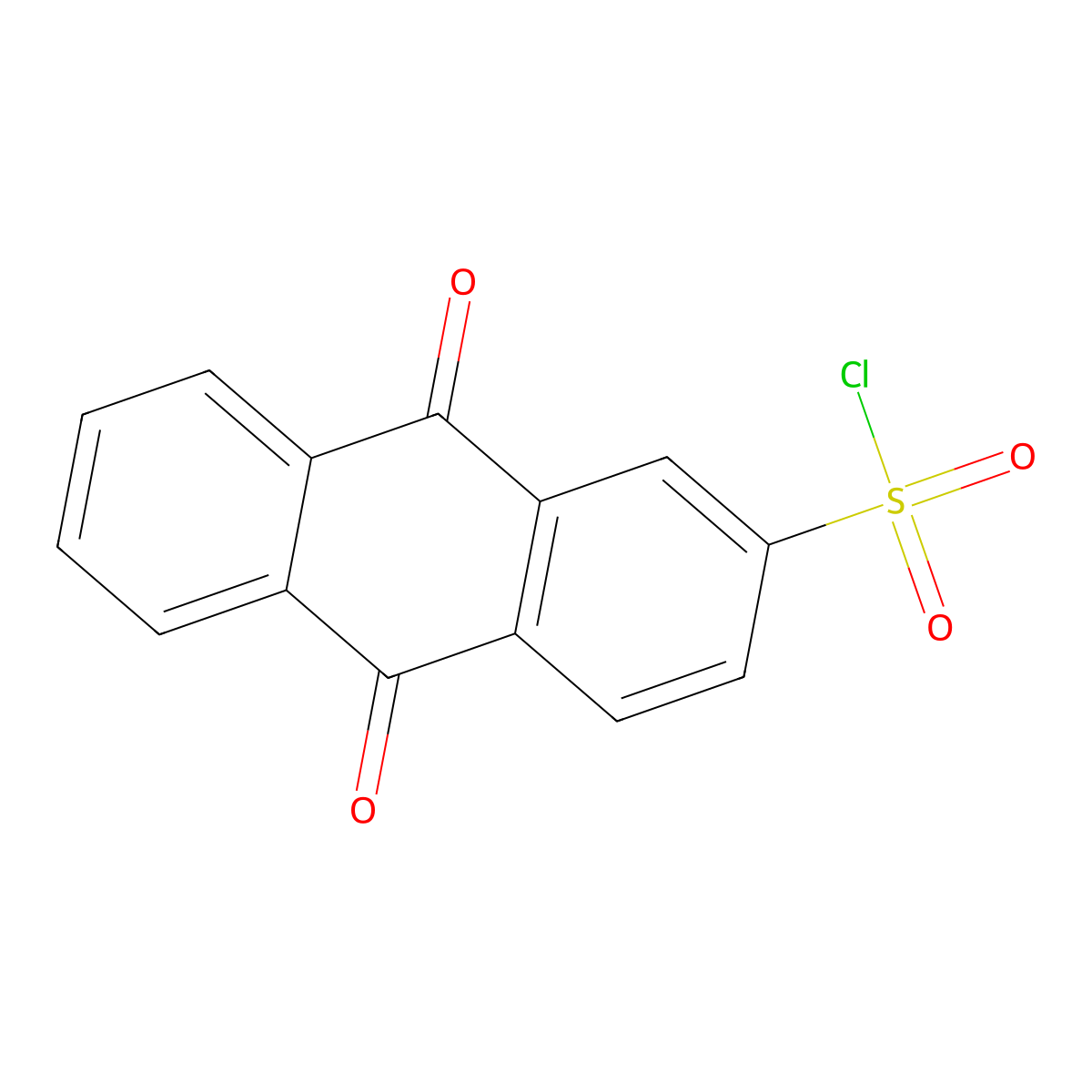 2-Anthraquinonesulfonyl chloride molecular structure, CAS 2381-23-9