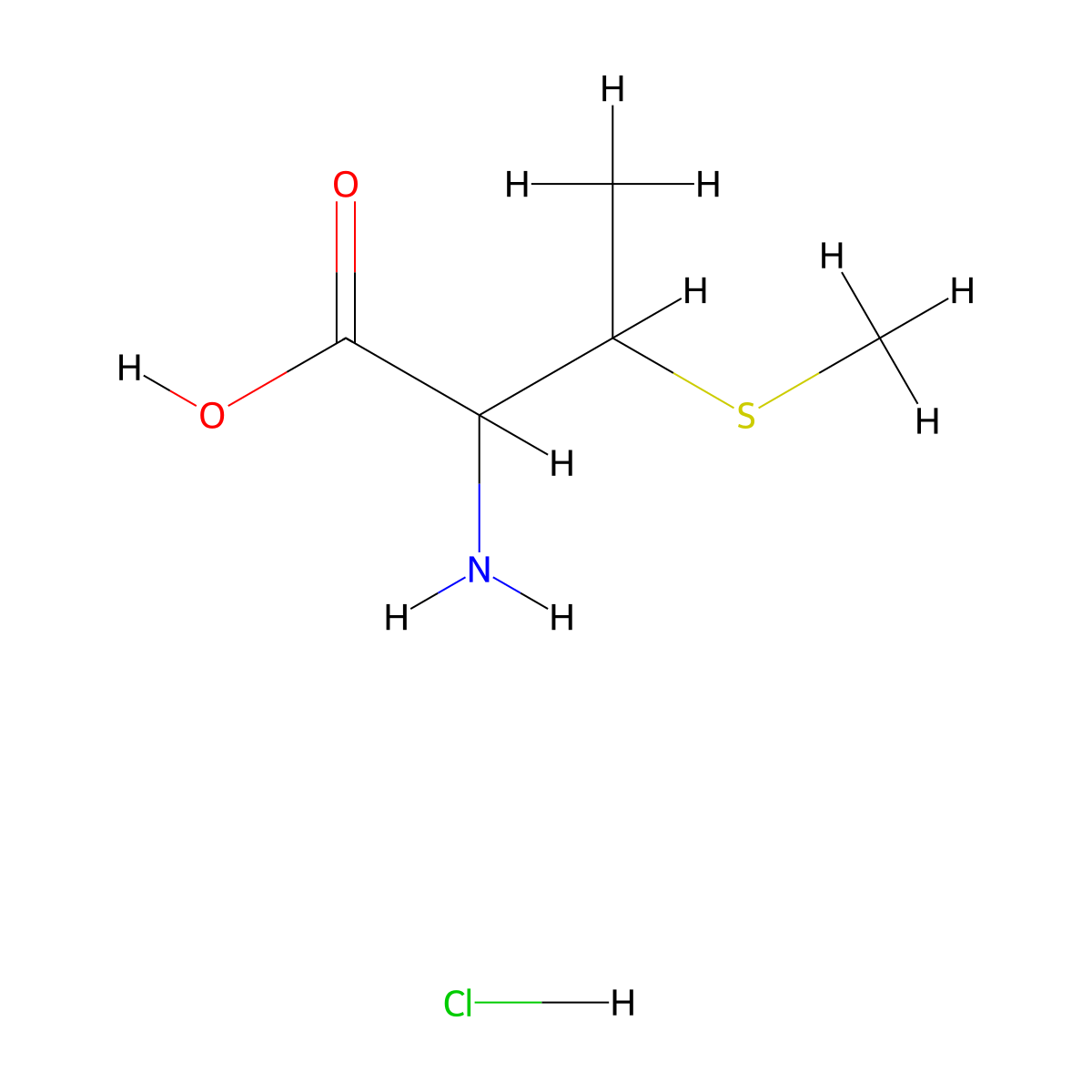 2-Amino-3-methylsulfanylbutanoic acid;hydrochloride molecular structure, CAS 2381-79-5