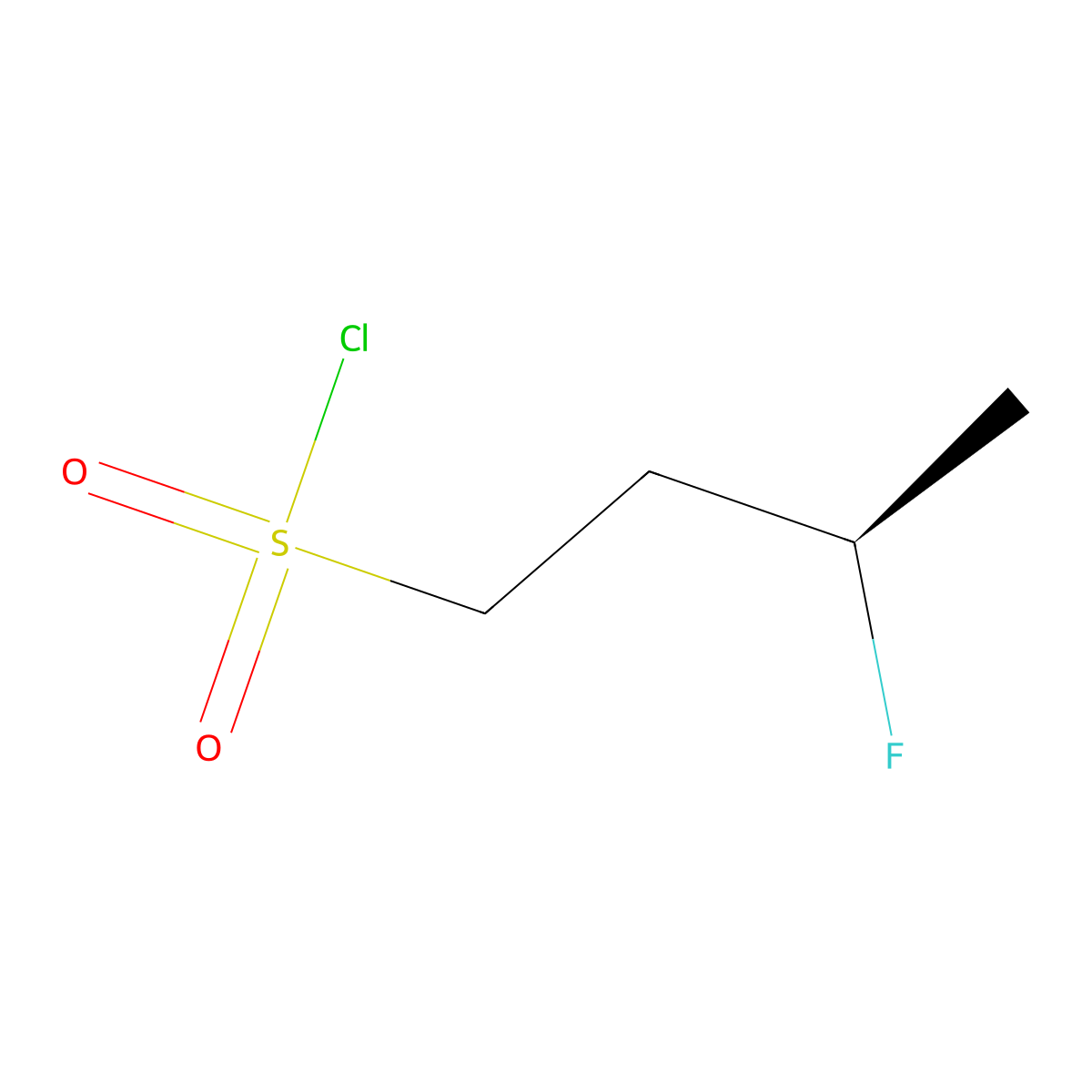 (3R)-3-fluorobutane-1-sulfonyl chloride molecular structure, CAS 2381005-34-9