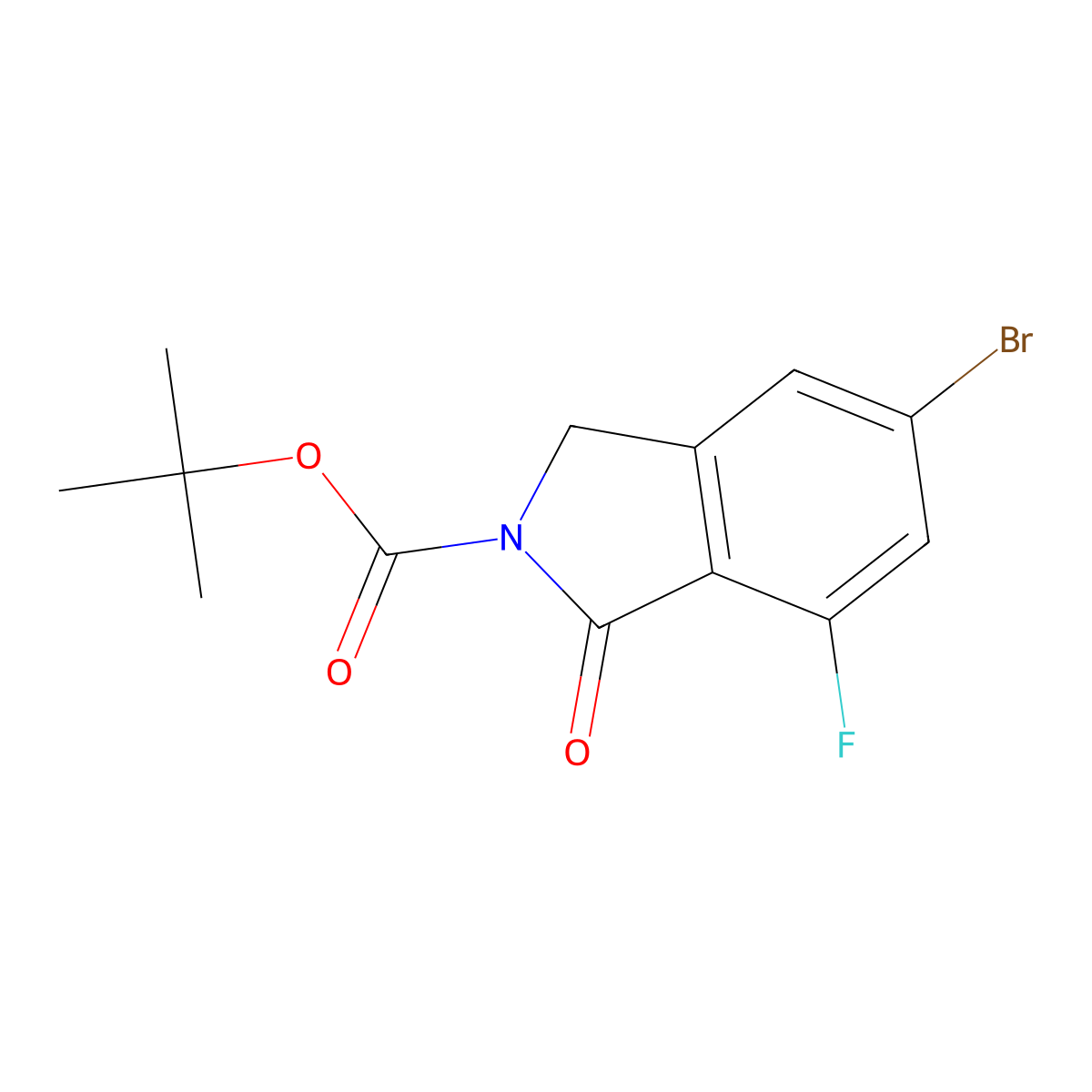 tert-Butyl 5-bromo-7-fluoro-1-oxo-3H-isoindole-2-carboxylate molecular structure, CAS 2381045-20-9