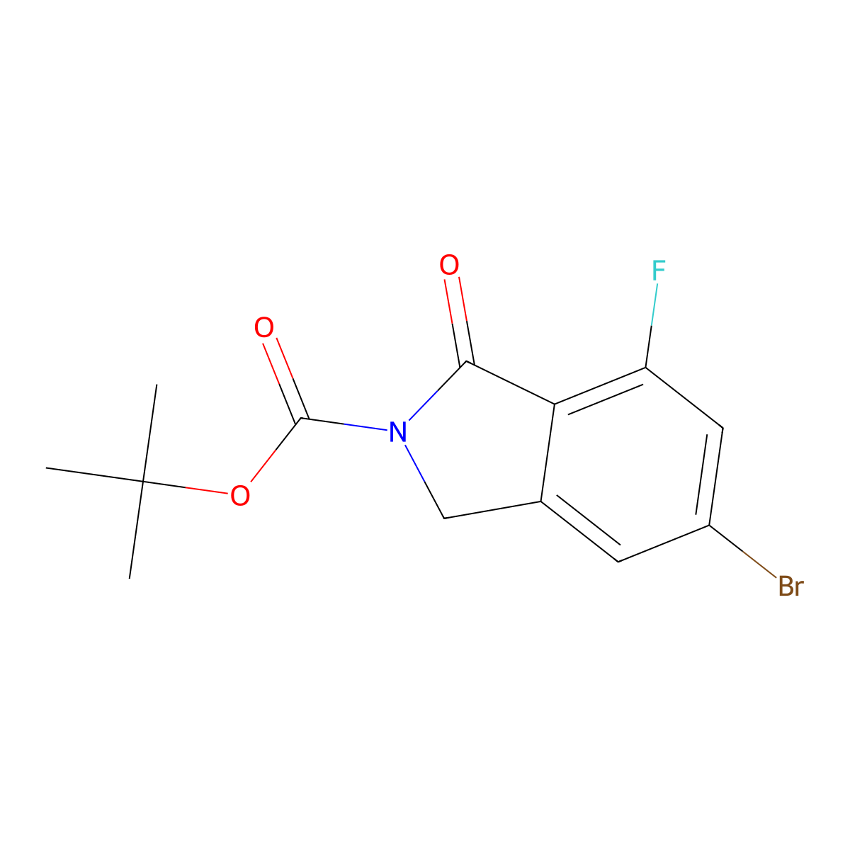 tert-Butyl 5-bromo-7-fluoro-1-oxo-3H-isoindole-2-carboxylate molecular structure, CAS 2381045-20-9