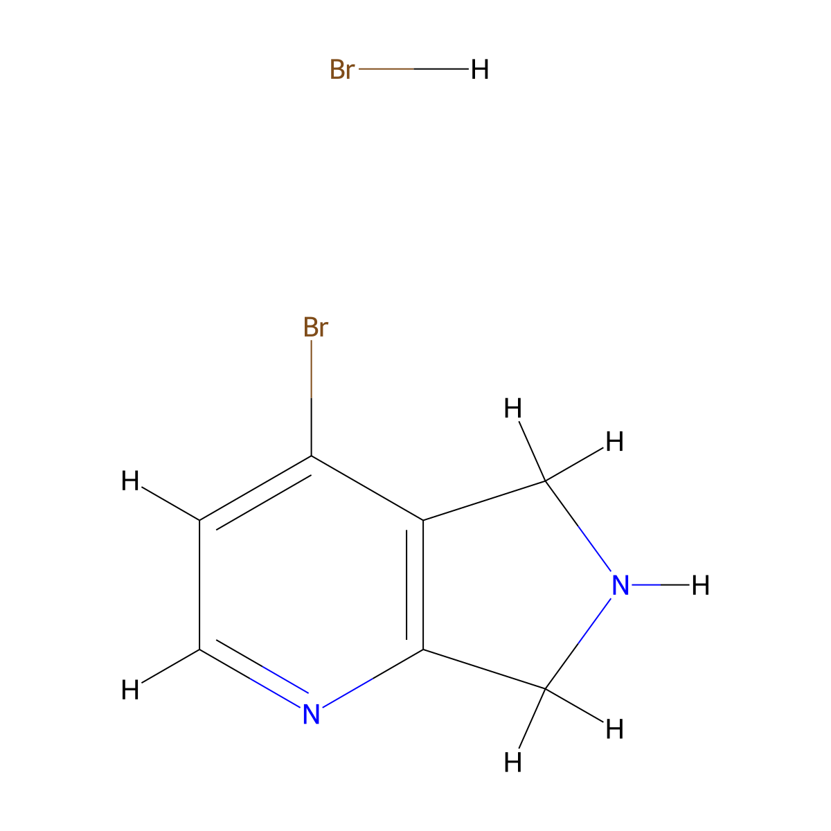 4-Bromo-6,7-dihydro-5H-pyrrolo[3,4-b]pyridine hydrobromide molecular structure, CAS 2381062-10-6