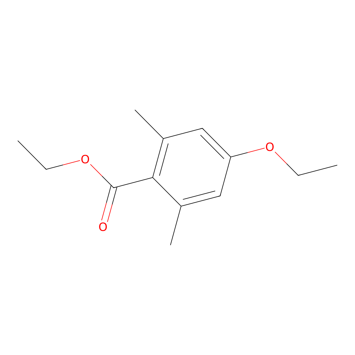 Ethyl 4-ethoxy-2,6-dimethylbenzoate molecular structure, CAS 23811-89-4