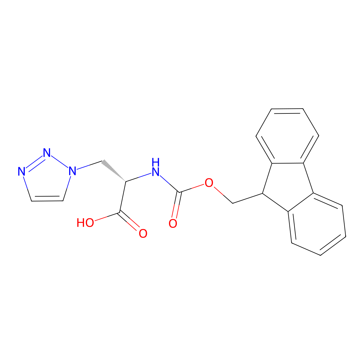 (2S)-2-({[(9H-fluoren-9-yl)methoxy]carbonyl}amino)-3-(1H-1,2,3-triazol-1-yl)propanoic acid molecular structure, CAS 2381105-12-8