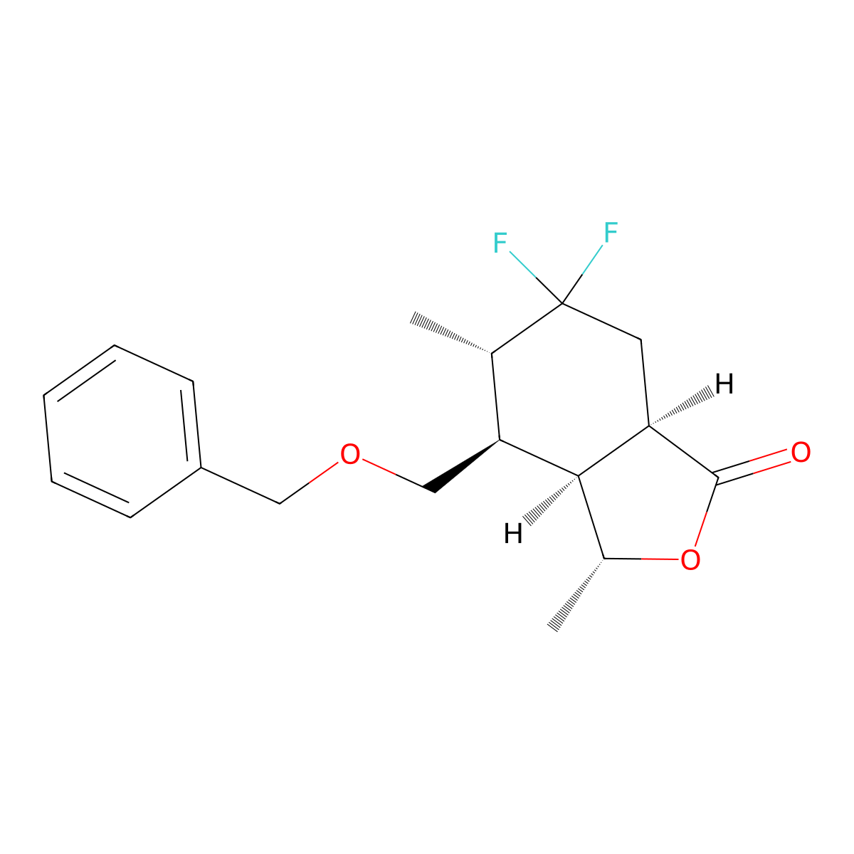 (3R,3aS,4R,5S,7aR)-4-((Benzyloxy)methyl)-6,6-difluoro-3,5-dimethylhexahydroisobenzofuran-1(3H)-one molecular structure, CAS 2381115-77-9