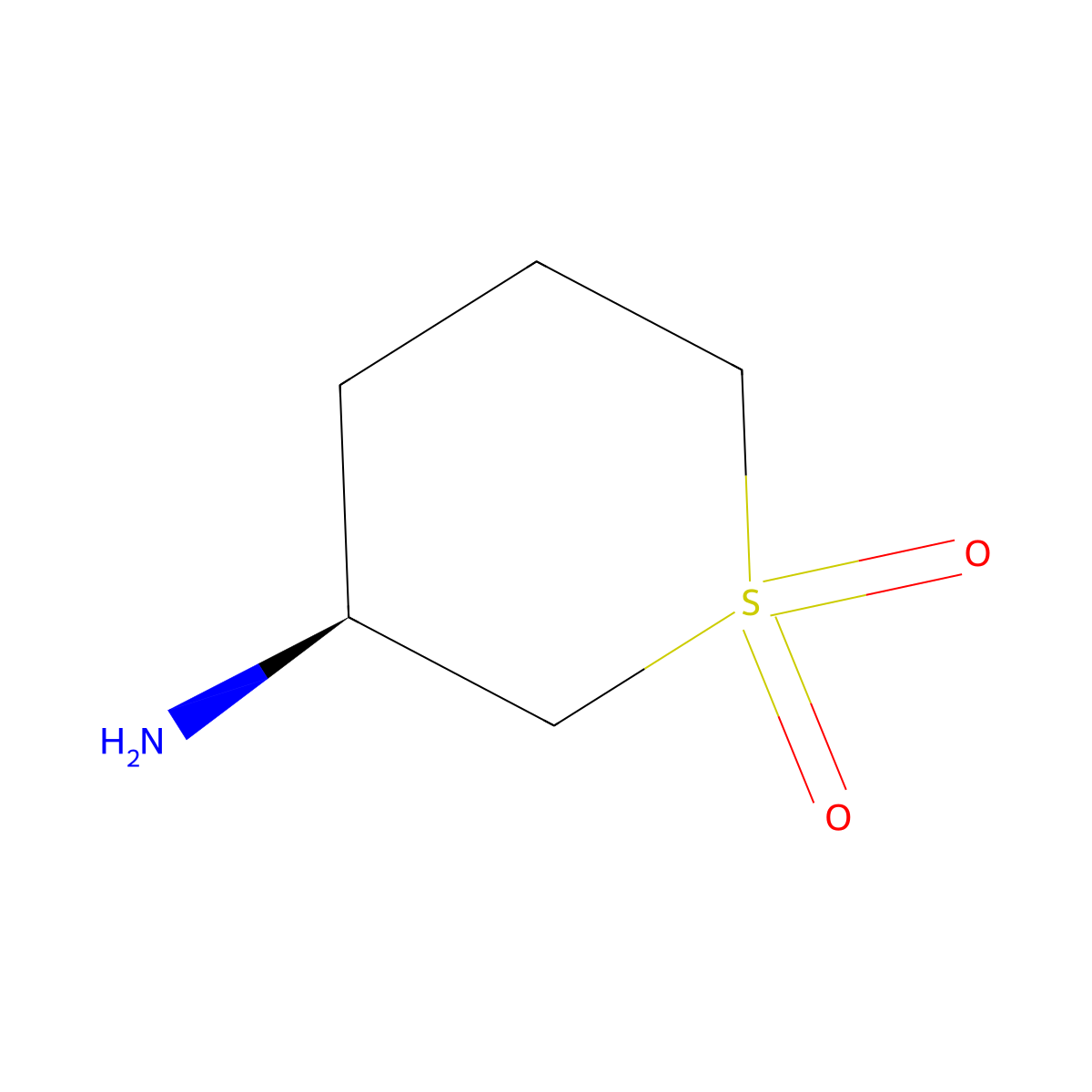 (S)-3-Aminotetrahydro-2H-thiopyran 1,1-dioxide molecular structure, CAS 2381123-27-7