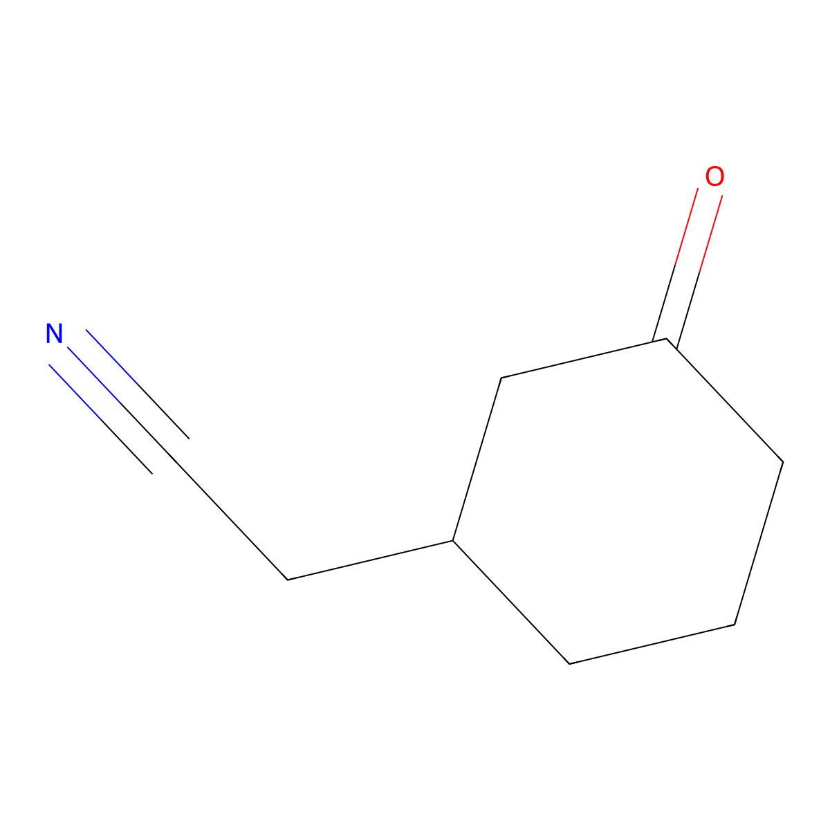 2-(3-Oxocyclohexyl)acetonitrile molecular structure, CAS 2381132-37-0