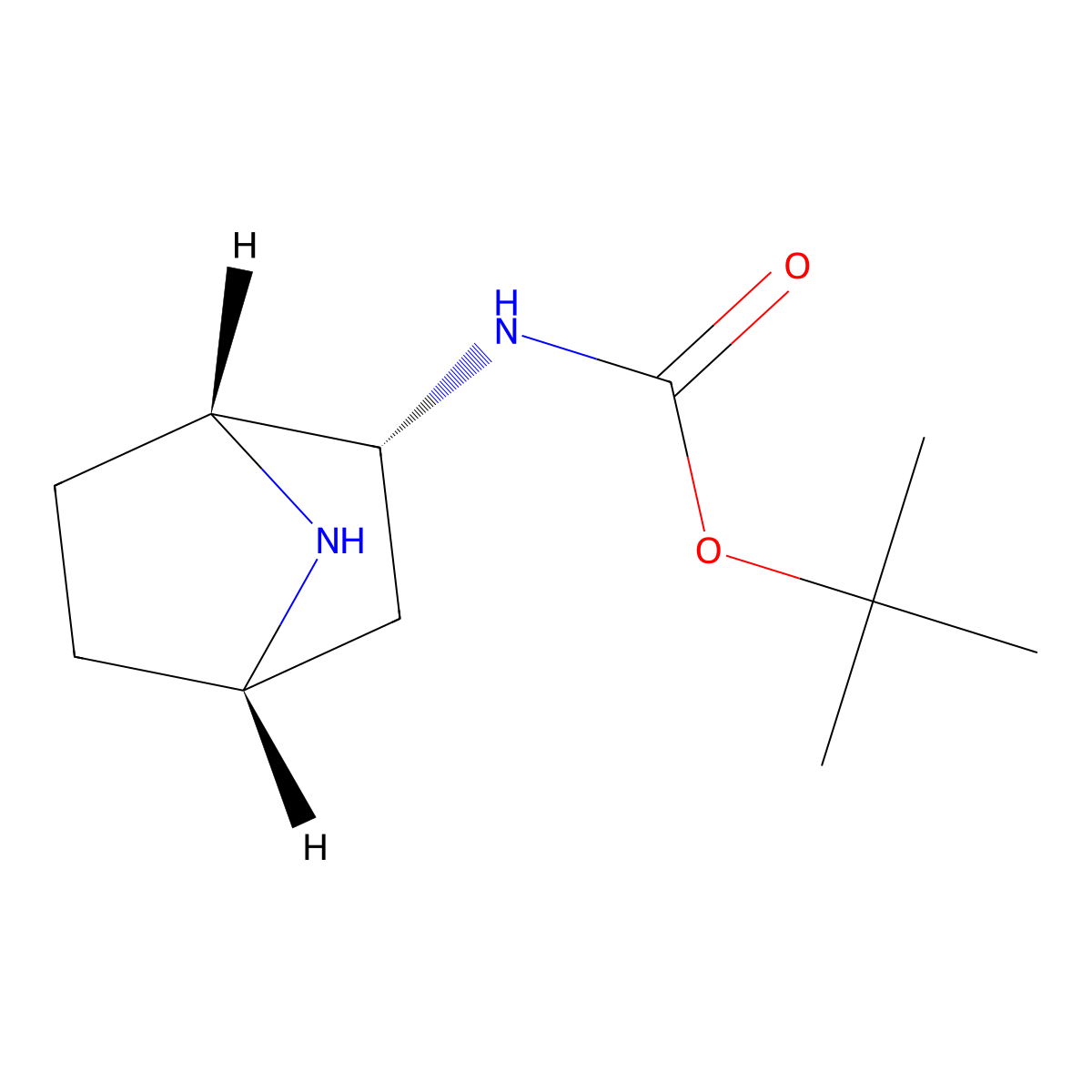 tert-Butyl (1R,2R,4S)-7-azabicyclo[2.2.1]heptan-2-ylcarbamate molecular structure, CAS 2381171-65-7