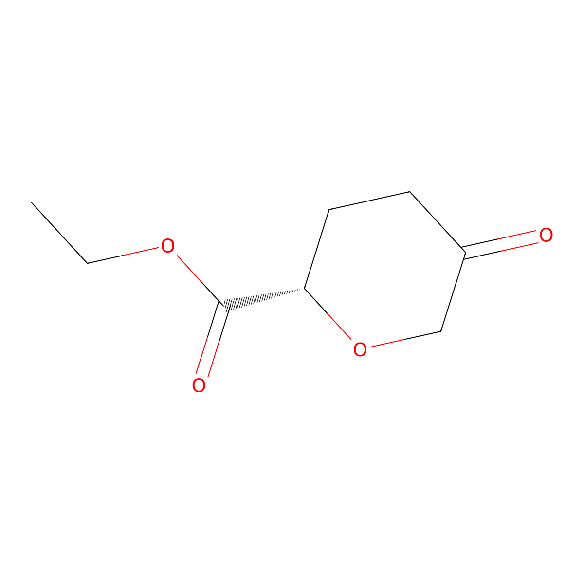 Ethyl (S)-5-oxotetrahydro-2H-pyran-2-carboxylate molecular structure, CAS 2381201-57-4
