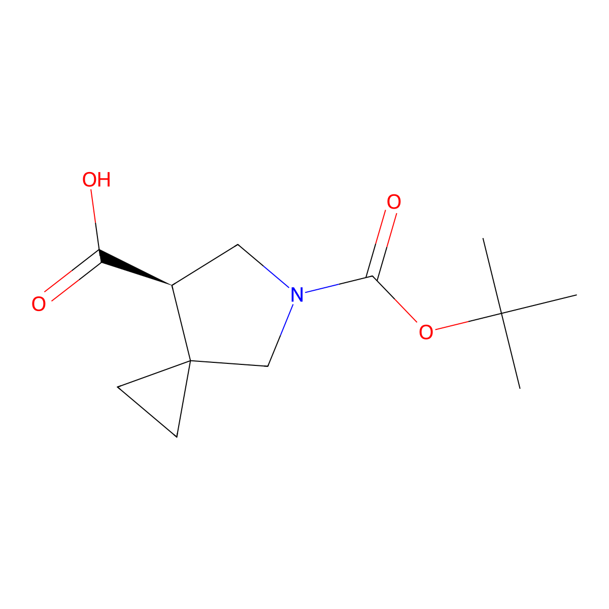 (R)-5-Boc-5-azaspiro[2.4]heptane-7-carboxylic acid molecular structure, CAS 2381235-83-0