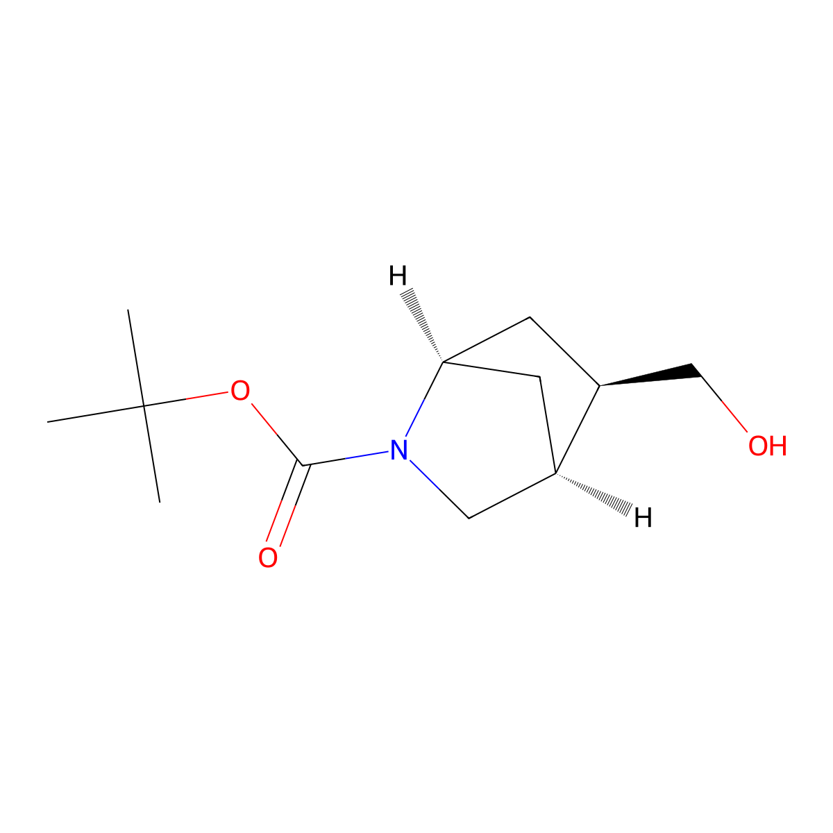 tert-butyl (1R,4S,5R)-5-(hydroxymethyl)-2-azabicyclo[2.2.1]heptane-2-carboxylate molecular structure, CAS 2381236-11-7