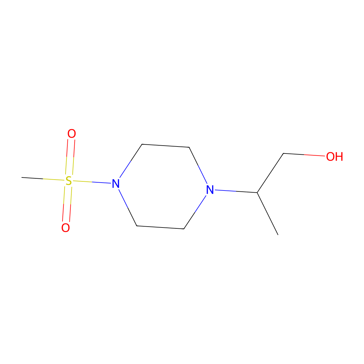 (S)-2-(4-(Methylsulfonyl)piperazin-1-yl)propan-1-ol molecular structure, CAS 2381259-96-5