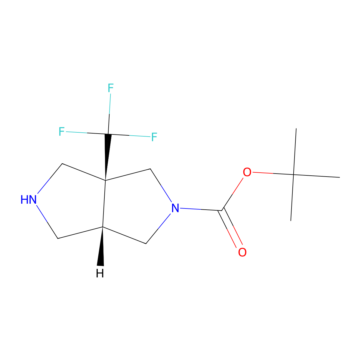 cis-Tert-butyl3A-(trifluoromethyl)hexahydropyrrolo[3,4-C]pyrrole-2(1H)-carboxylate molecular structure, CAS 2381341-20-2