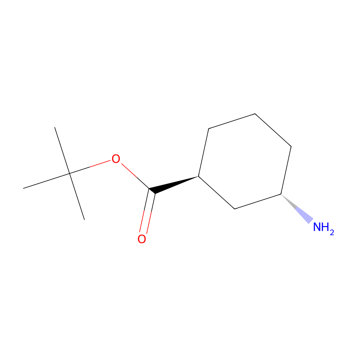 tert-Butyl (1S,3S)-3-aminocyclohexane-1-carboxylate molecular structure, CAS 2381360-85-4