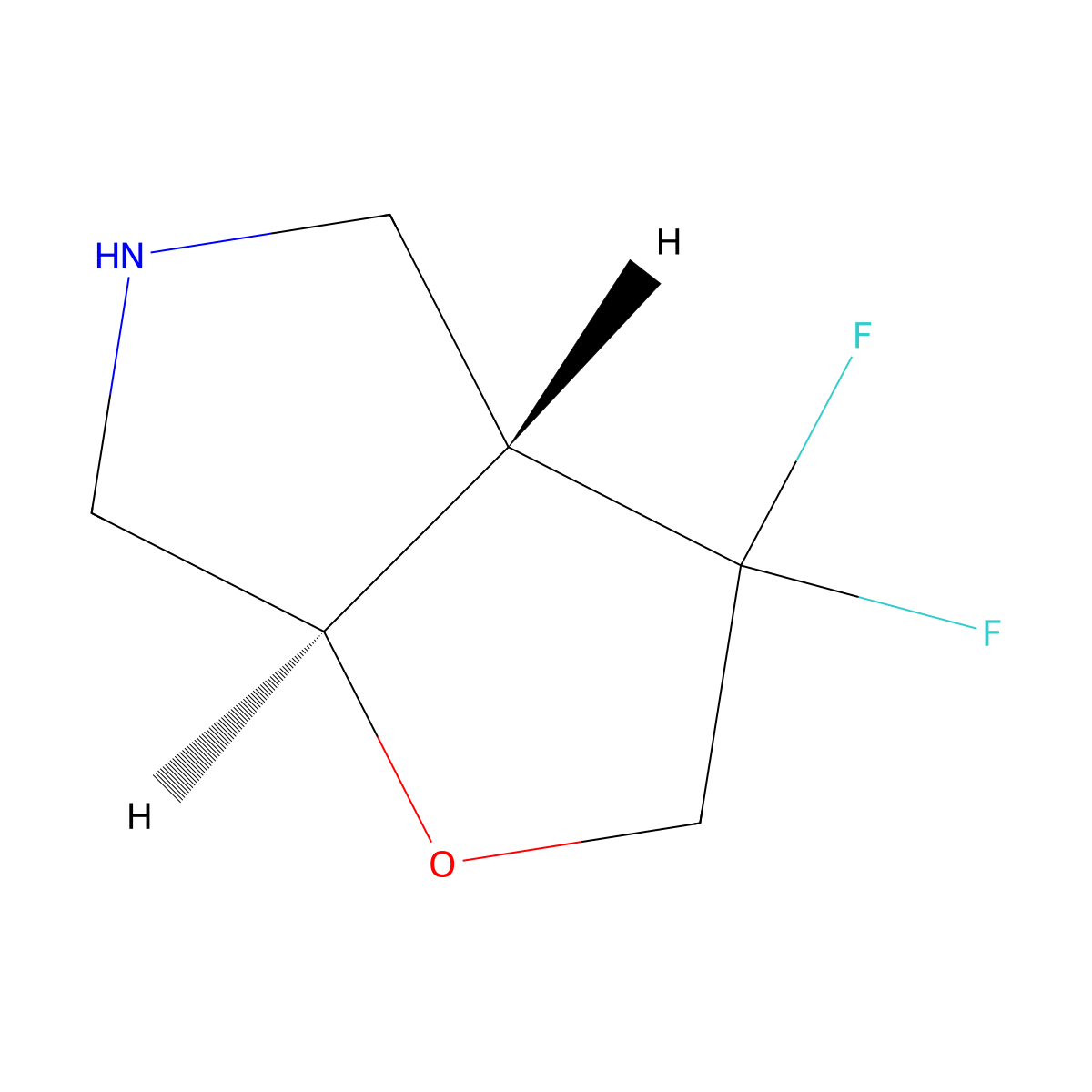 (3aS,6aR)-3,3-difluoro-2,3a,4,5,6,6a-hexahydrofuro[2,3-c]pyrrole molecular structure, CAS 2381445-48-1
