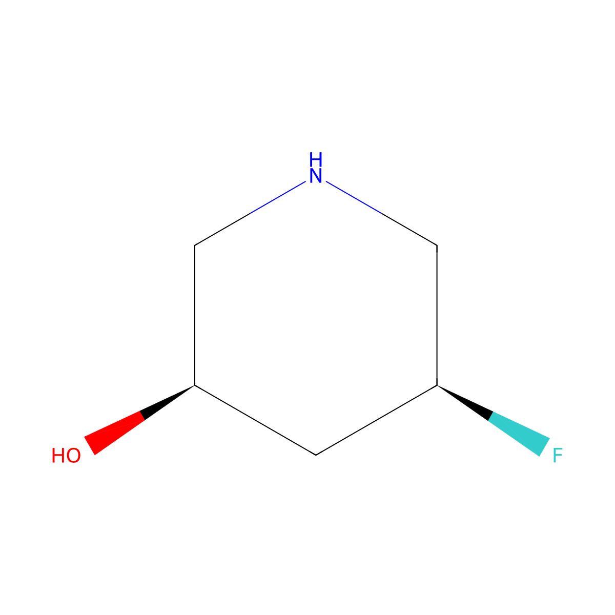 (3R,5S)-5-Fluoropiperidin-3-ol molecular structure, CAS 2381454-55-1