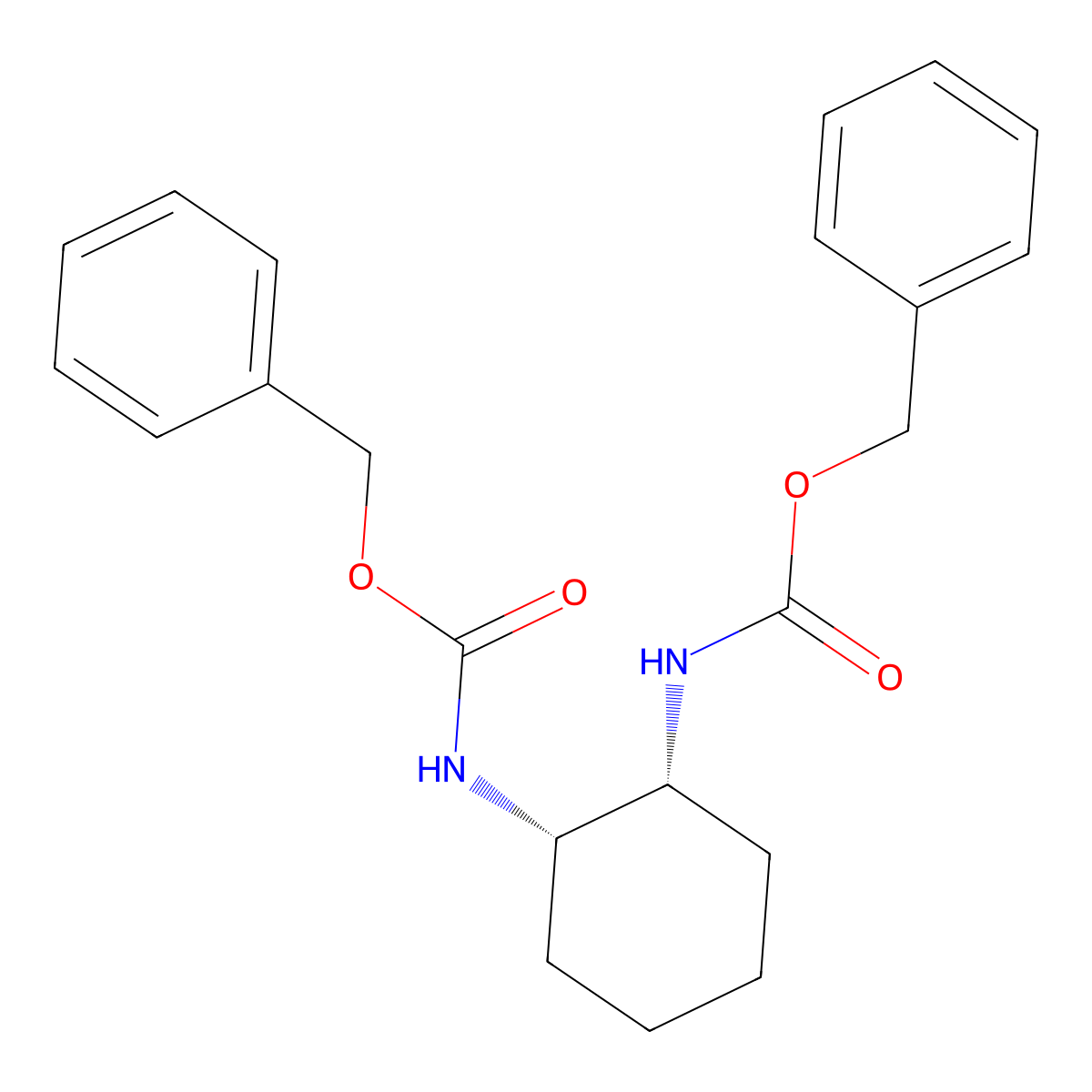 Dibenzyl (cis-cyclohexane-1,2-diyl)dicarbamate molecular structure, CAS 2381479-64-5