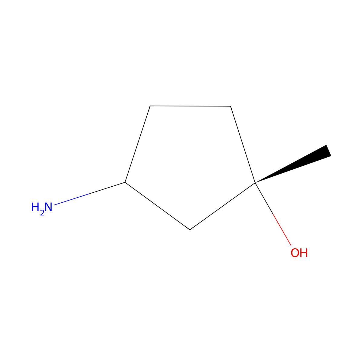 cis-3-Amino-1-methyl-cyclopentanol molecular structure, CAS 2381497-26-1
