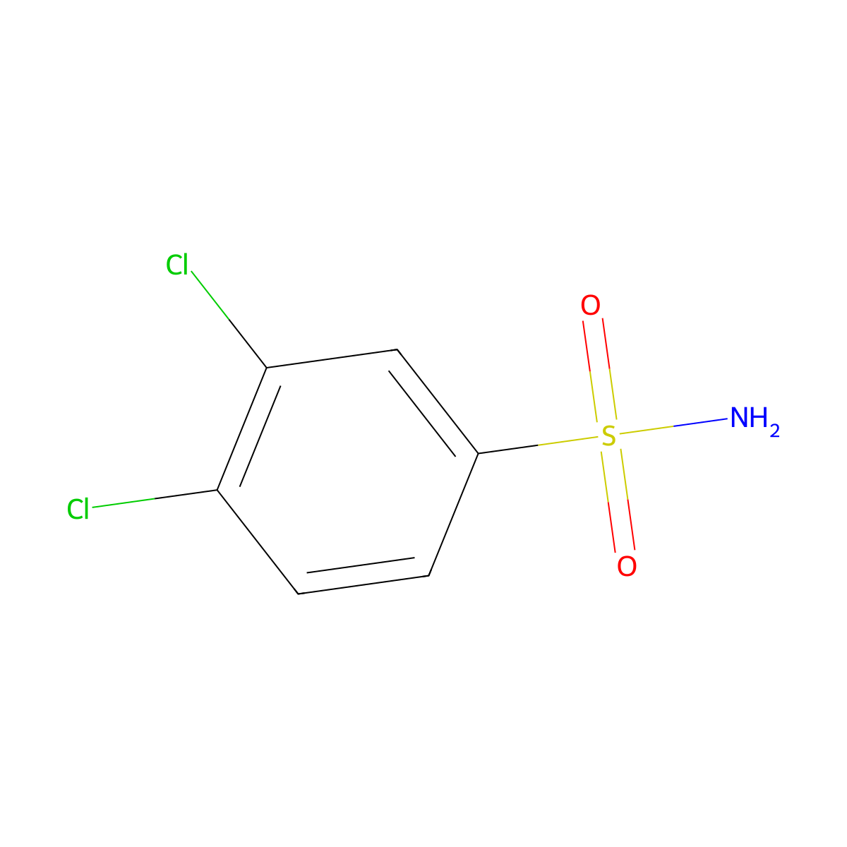 3,4-Dichlorobenzenesulfonamide molecular structure, CAS 23815-28-3