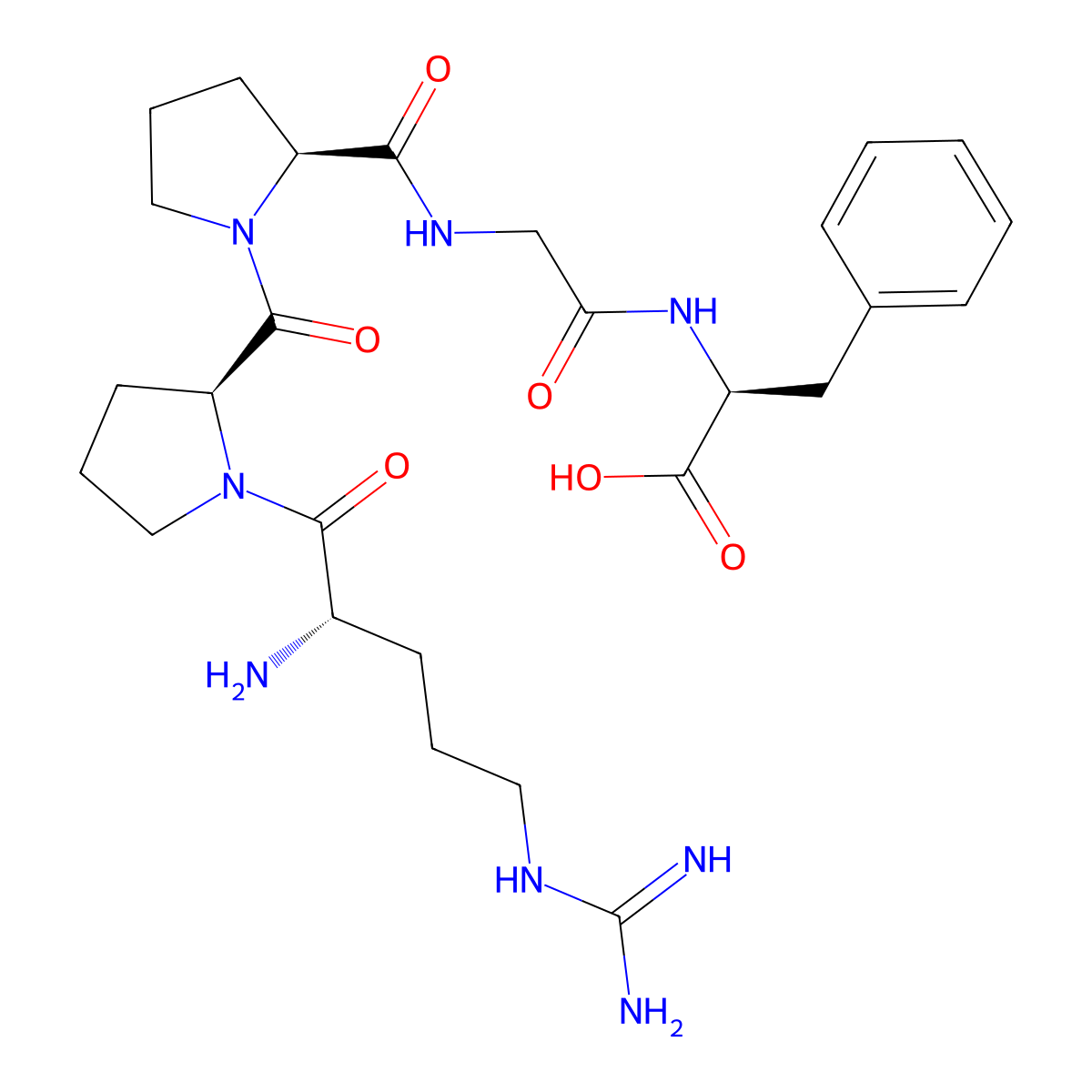 Bradykinin (1-5) molecular structure, CAS 23815-89-6