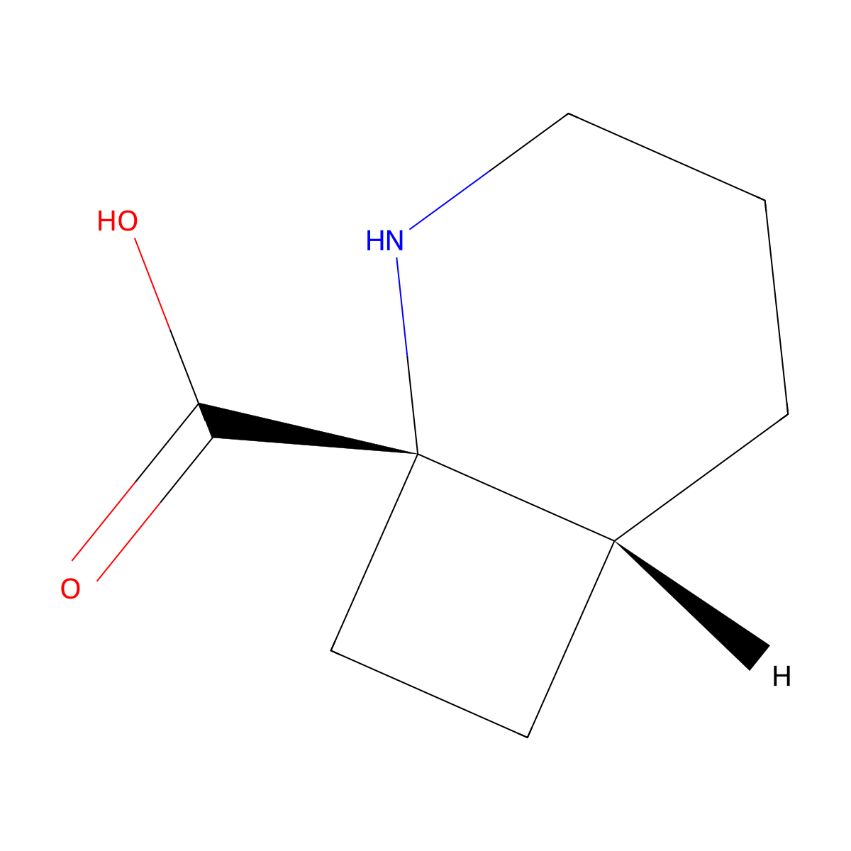 rac-(1R,6S)-2-azabicyclo[4.2.0]octane-1-carboxylic acid molecular structure, CAS 2381500-58-7