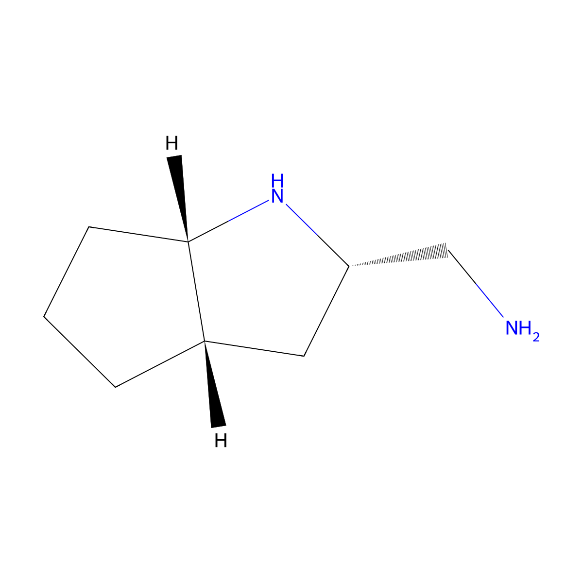 [(2S,3aS,6aS)-octahydrocyclopenta[b]pyrrol-2-yl]methanamine molecular structure, CAS 2381520-23-4