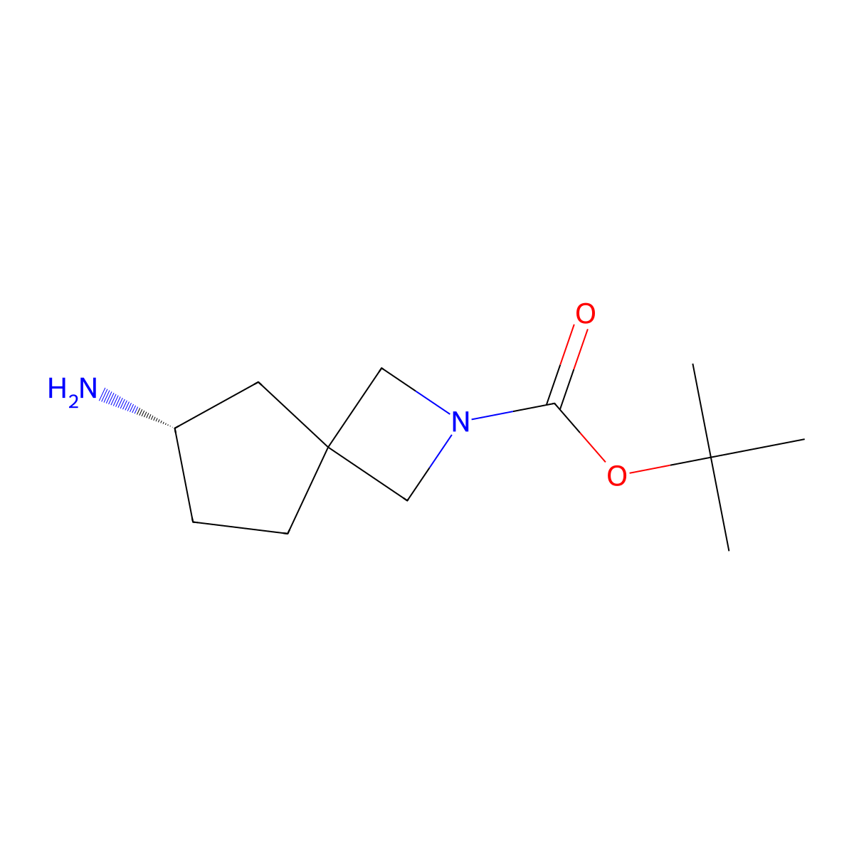 tert-Butyl (S)-6-amino-2-azaspiro[3.4]octane-2-carboxylate molecular structure, CAS 2381568-69-8