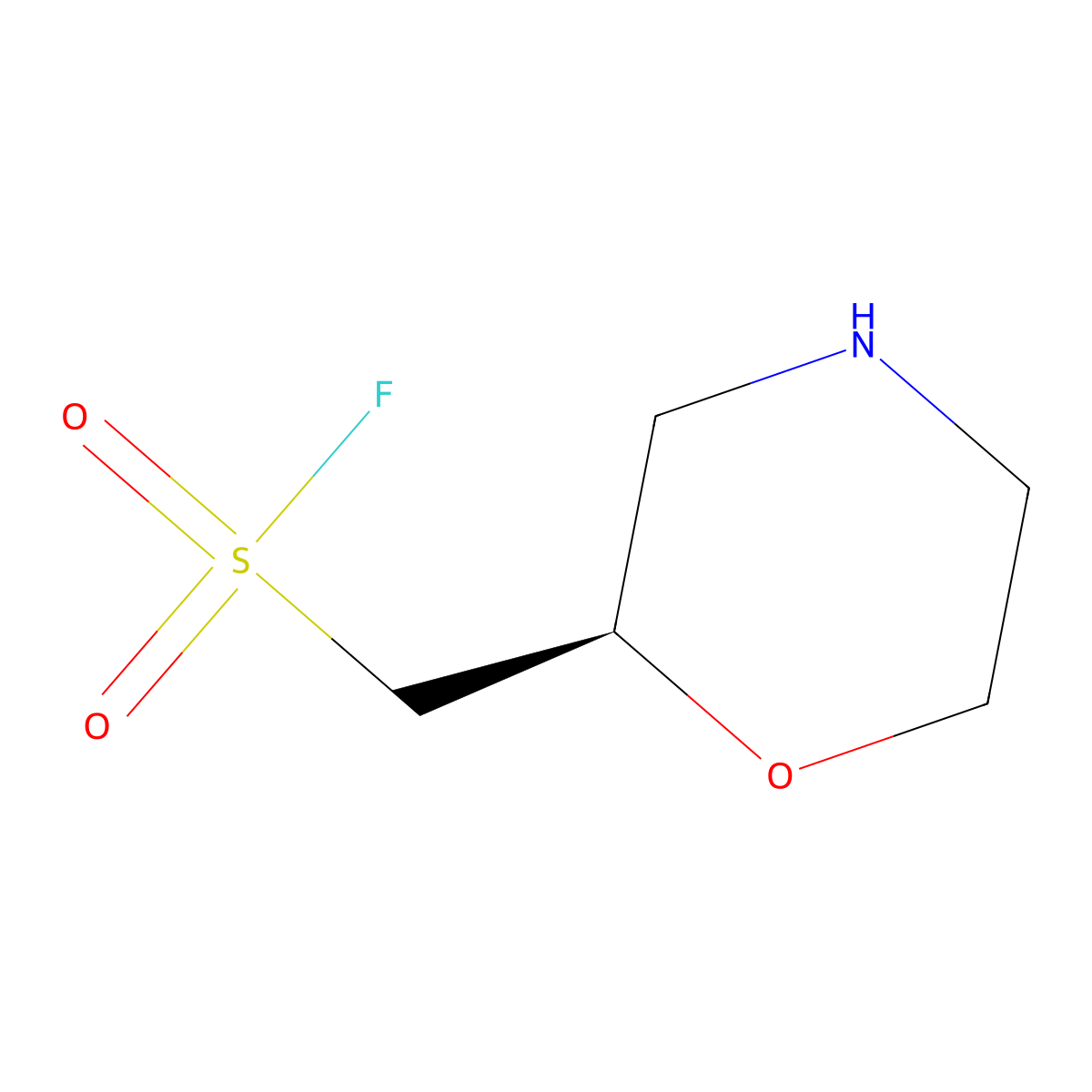 [(2R)-morpholin-2-yl]methanesulfonyl fluoride molecular structure, CAS 2381581-69-5