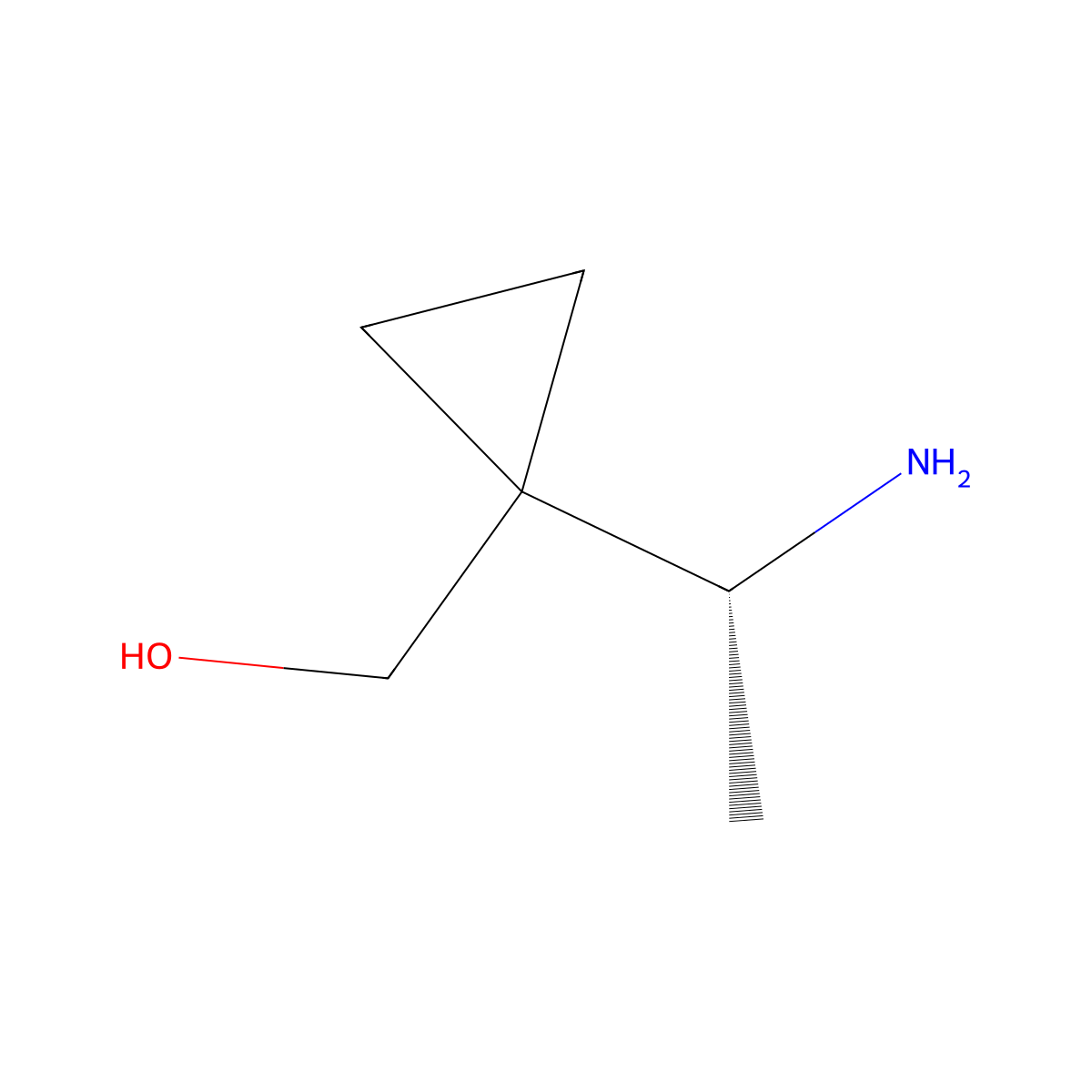 (R)-(1-(1-Aminoethyl)cyclopropyl)methanol molecular structure, CAS 2381603-02-5