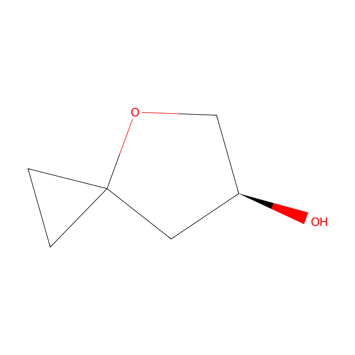 (6S)-4-Oxaspiro[2.4]heptan-6-OL molecular structure, CAS 2381627-69-4