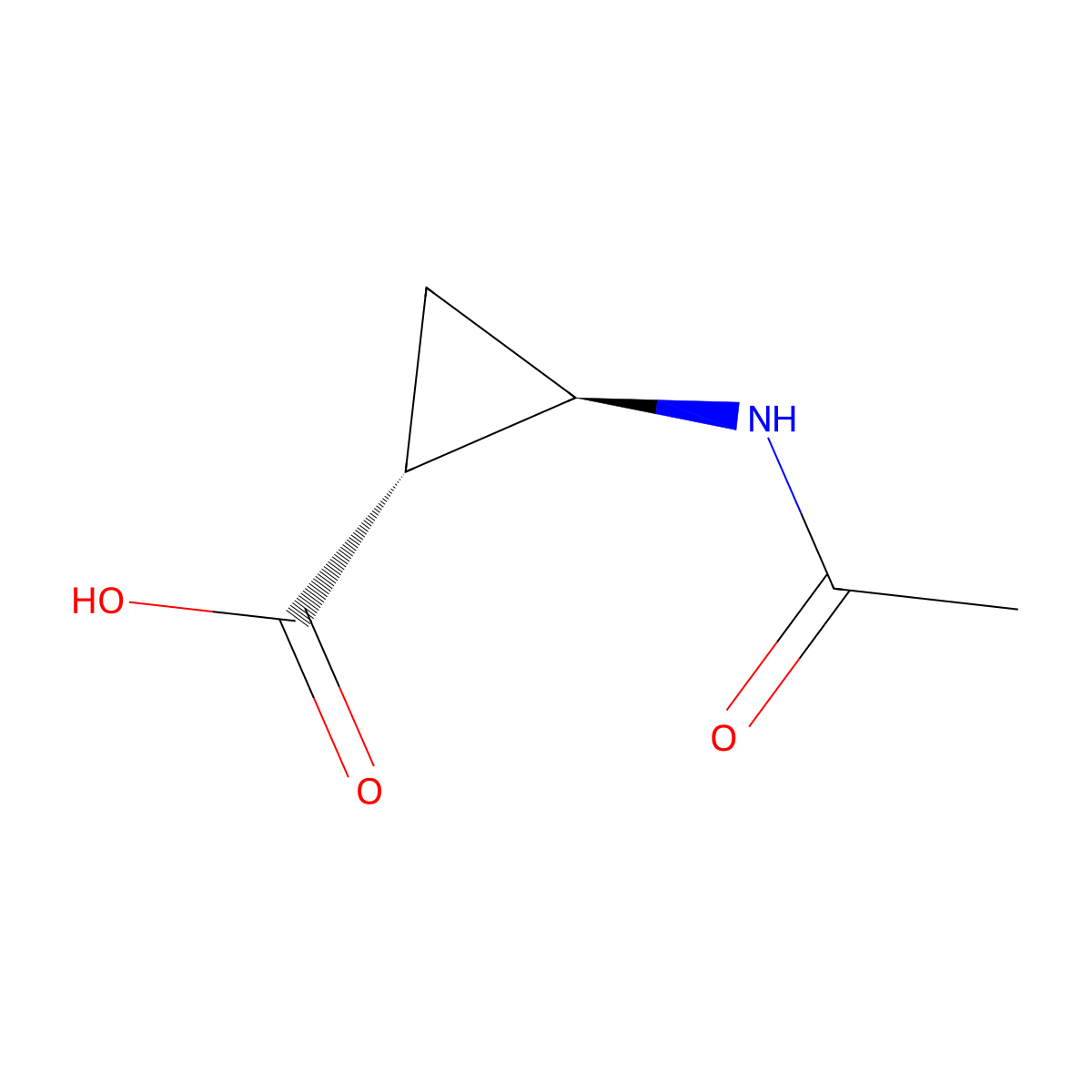 rac-(1R,2R)-2-acetamidocyclopropane-1-carboxylic acid molecular structure, CAS 2381660-71-3