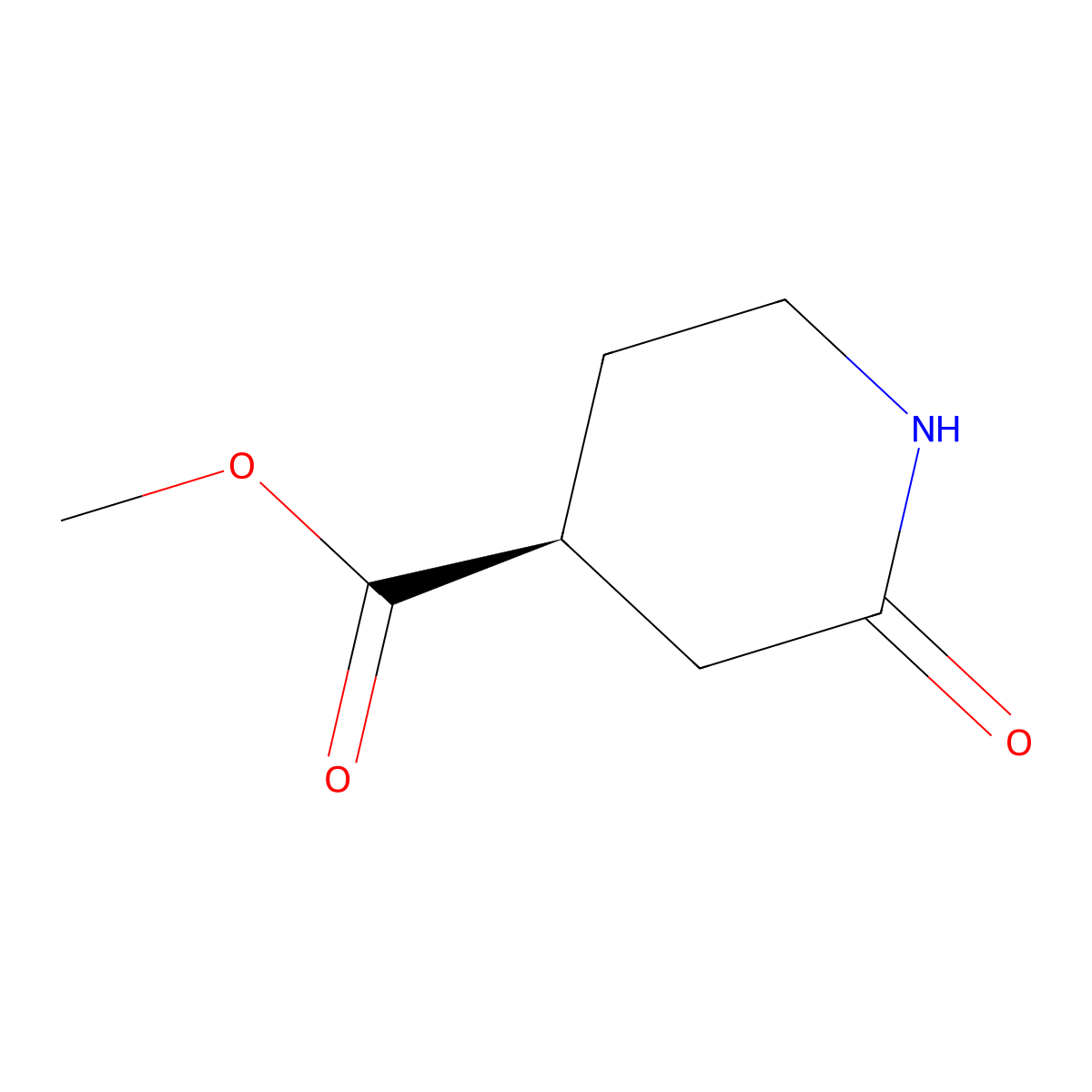Methyl (4S)-2-oxopiperidine-4-carboxylate molecular structure, CAS 2381666-93-7