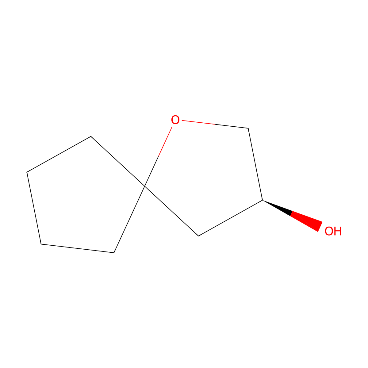 (3S)-1-oxaspiro[4.4]nonan-3-ol molecular structure, CAS 2381667-35-0