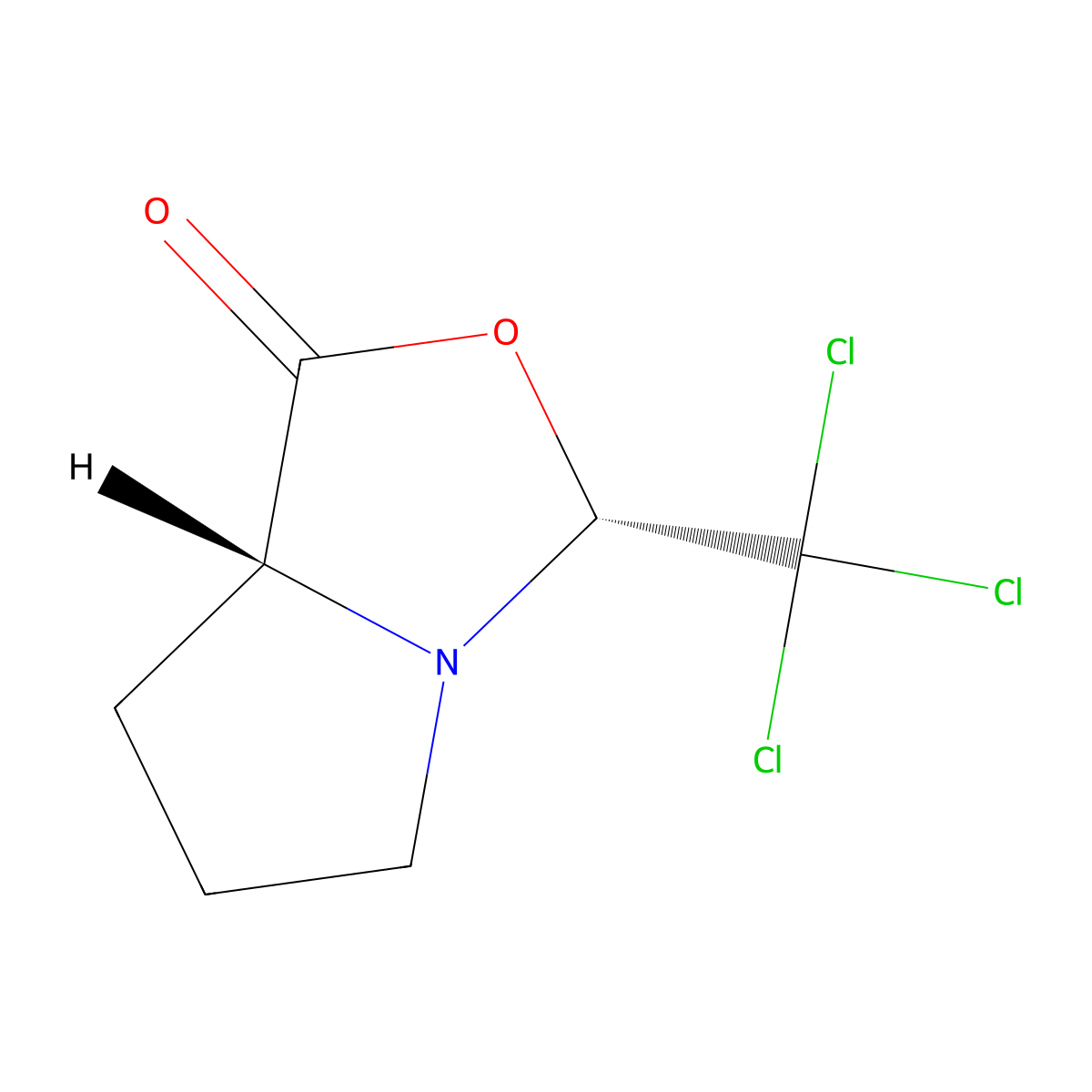 (3R,7aR)-3-(trichloromethyl)-hexahydropyrrolo[1,2-c][1,3]oxazol-1-one molecular structure, CAS 2381732-99-4