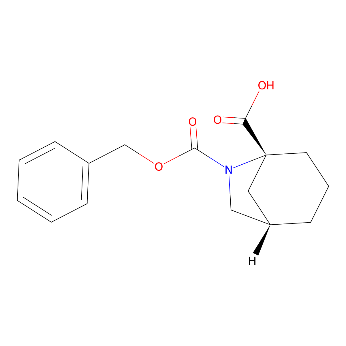 (1S,5R)-6-[(benzyloxy)carbonyl]-6-azabicyclo[3.2.1]octane-5-carboxylic acid molecular structure, CAS 2381774-22-5
