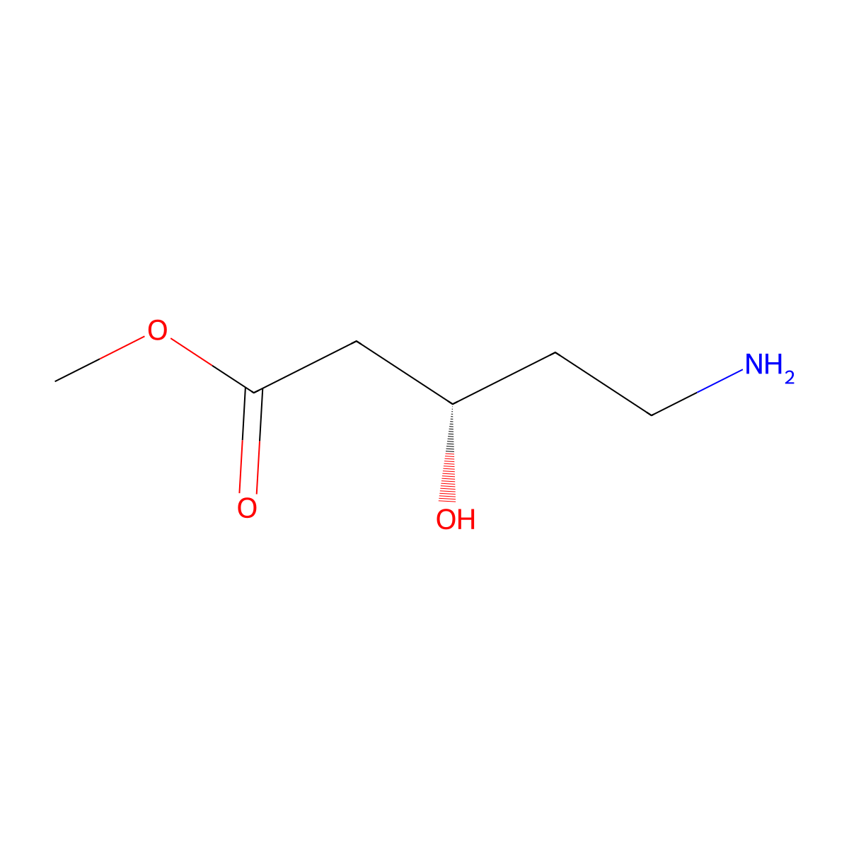 methyl (3S)-5-amino-3-hydroxypentanoate molecular structure, CAS 2381780-51-2