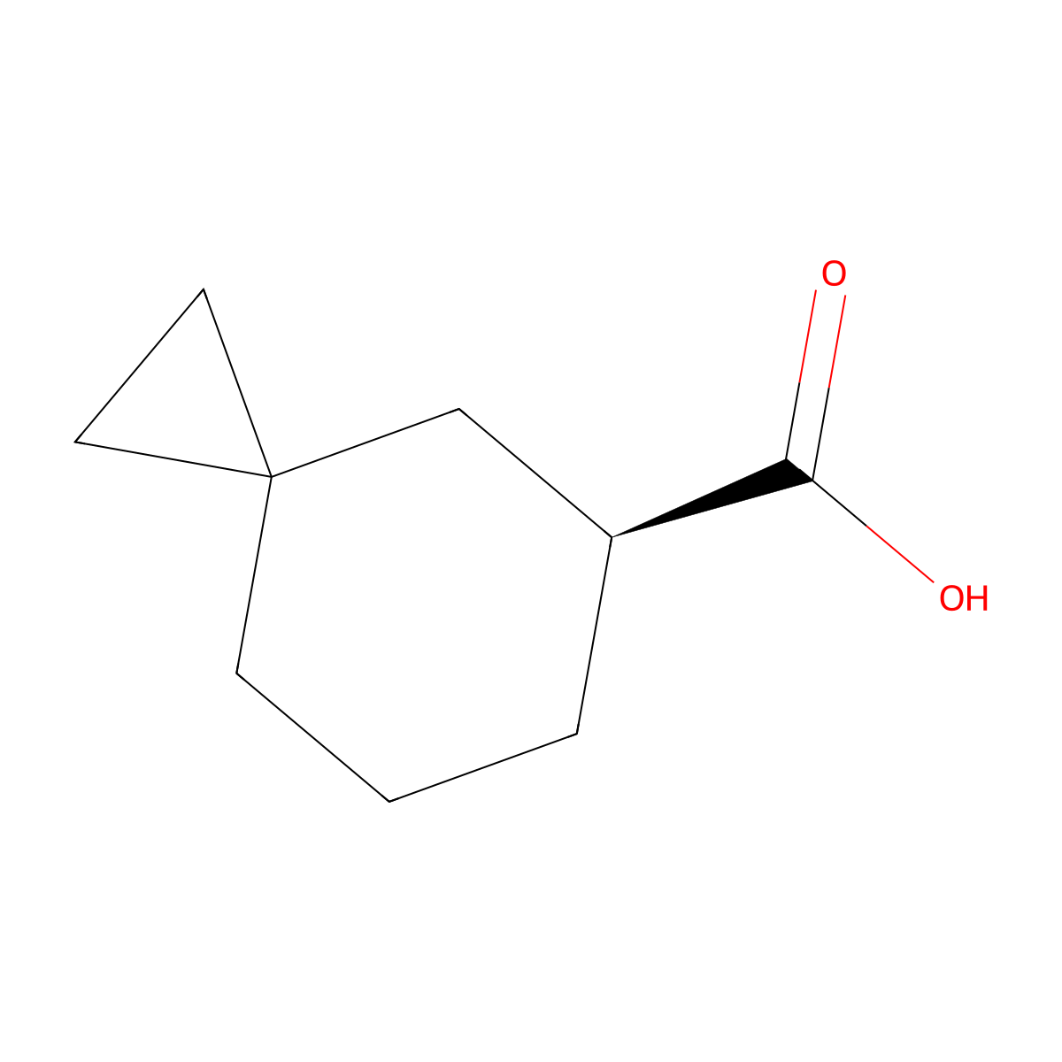 (7S)-spiro[2.5]octane-7-carboxylic acid molecular structure, CAS 2381809-08-9