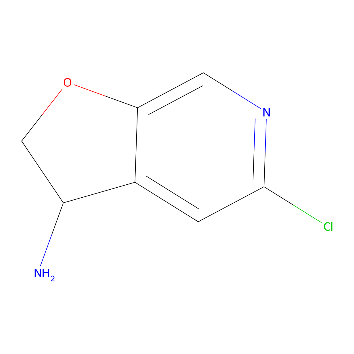 (S)-5-Chloro-2,3-dihydrofuro[2,3-c]pyridin-3-amine molecular structure, CAS 2381831-08-7
