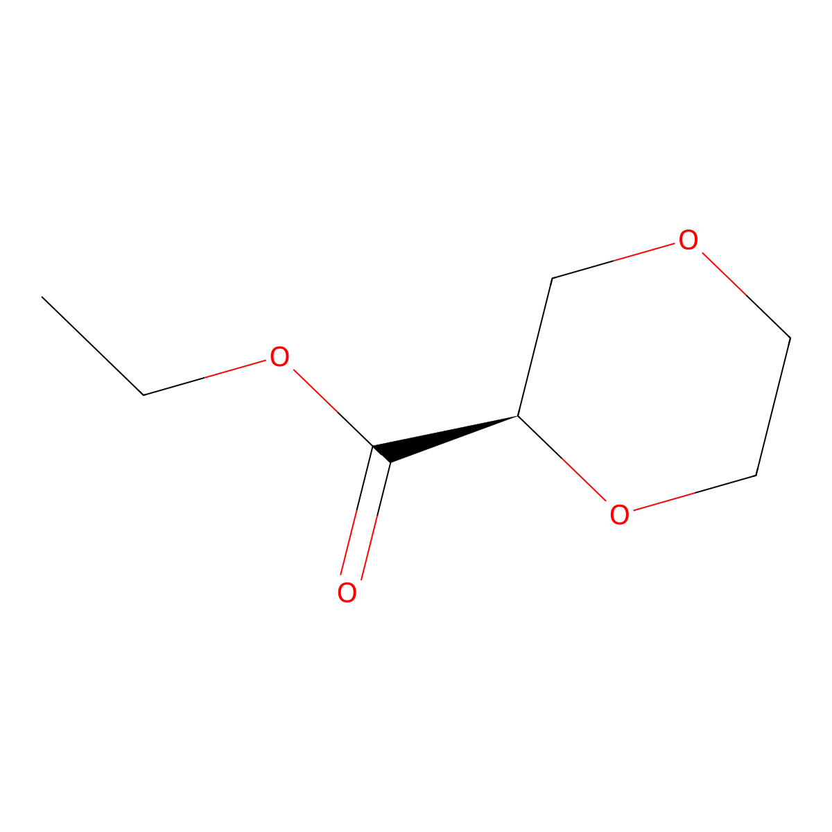 (R)-ethyl 1,4-dioxane-2-carboxylate molecular structure, CAS 2381845-28-7