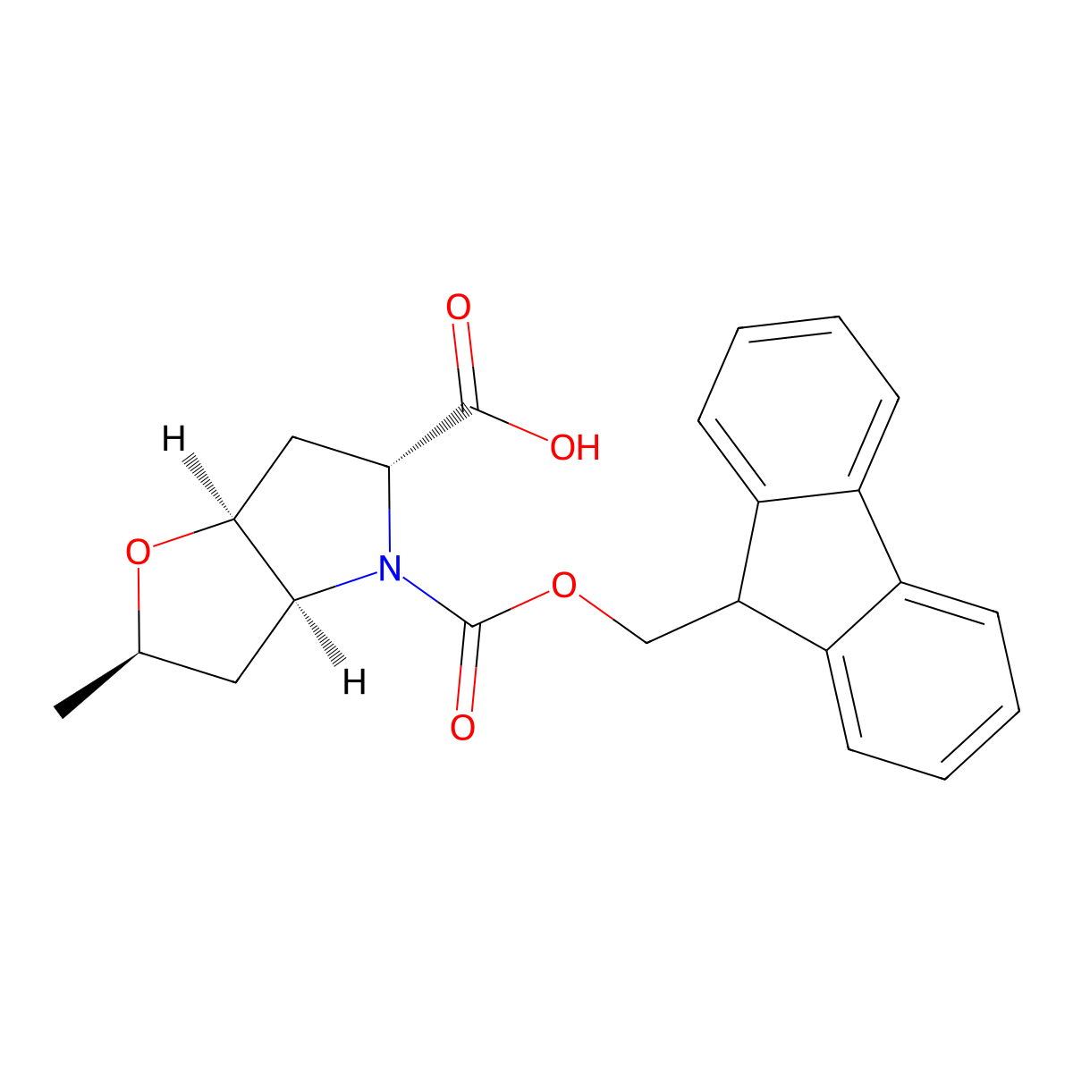 rac-(2R,3aS,5R,6aS)-4-{[(9H-fluoren-9-yl)methoxy]carbonyl}-2-methyl-hexahydro-2H-furo[3,2-b]pyrrole-5-carboxylic acid molecular structure, CAS 2381881-98-5