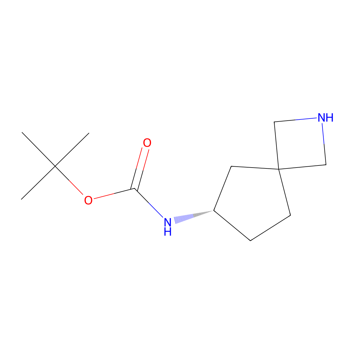 tert-butyl N-[(6S)-2-azaspiro[3.4]octan-6-yl]carbamate molecular structure, CAS 2381901-62-6
