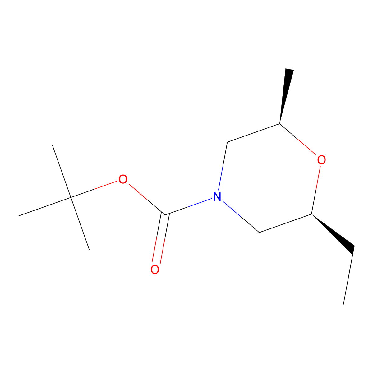 (2S,6r)-tert-butyl 2-ethyl-6-methylmorpholine-4-carboxylate molecular structure, CAS 2381918-61-0
